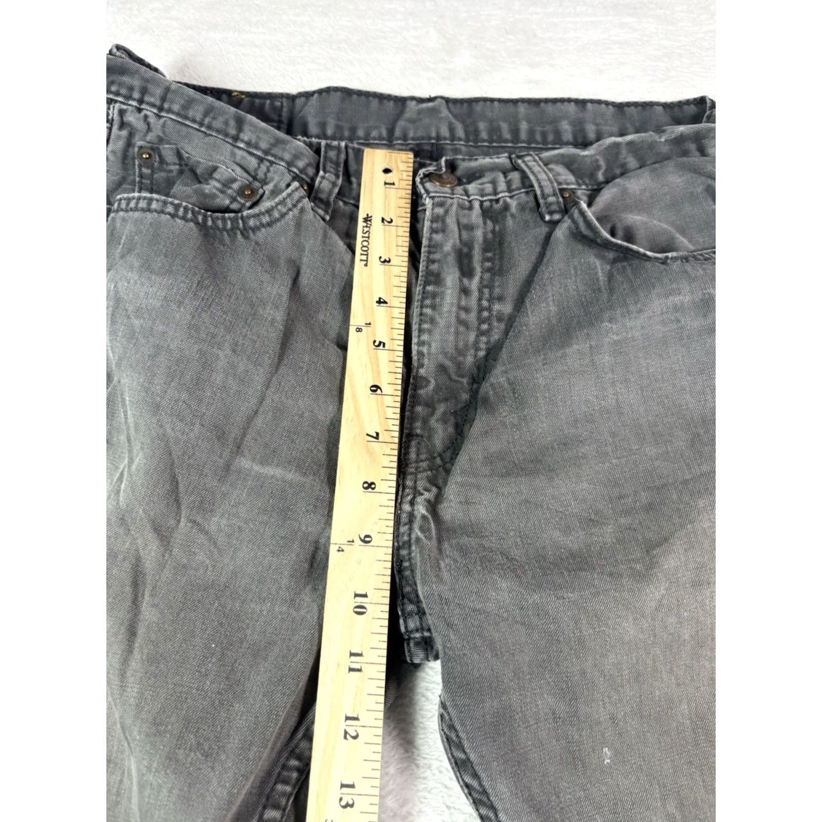 Levi's Levi's 505 Jeans Black Denim Straight Leg 32x30 Regular Men’s Denim 5-Pocket Zipper Fly Vintage? No Size US 32 / EU 48 - 3 Thumbnail