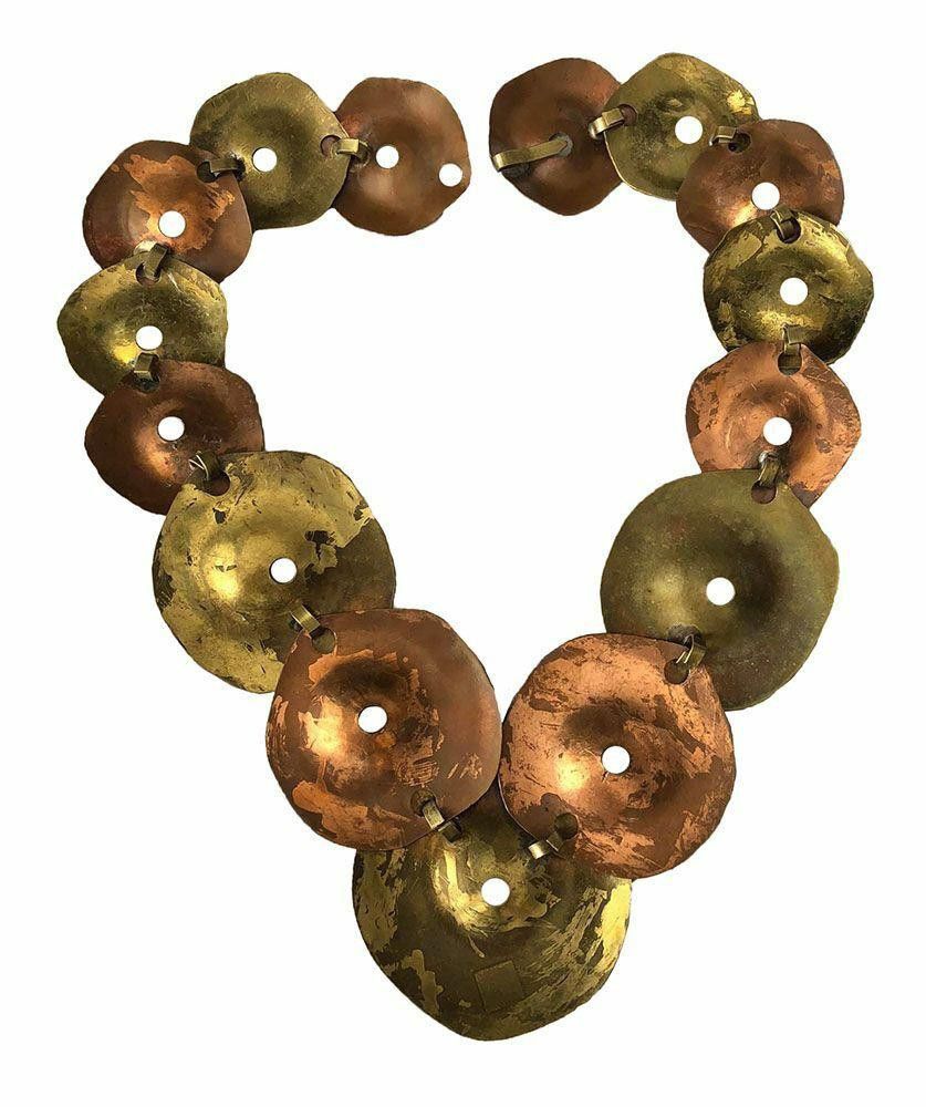 Designer Pre Owned Artisan Hand Made Copper Brass Metal Necklace Size ONE SIZE - 4 Thumbnail