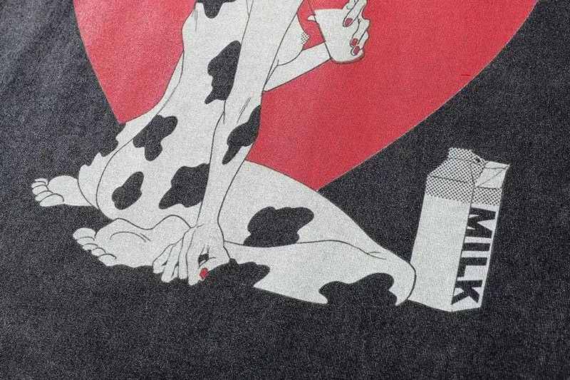 Japanese Brand Savage Cow Girl Print Oversized T Shirt Size US XL / EU 56 / 4 - 6 Thumbnail