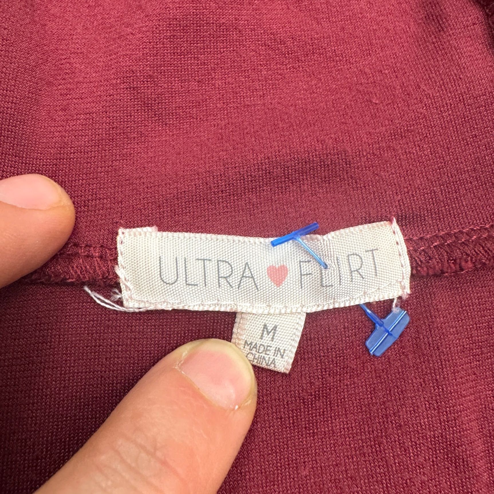 Vintage Ultra Flirt Hoodie 1/4 Zip Velour Sweatshirt Womens M Red Velour Logo Casual Outdoor Streetwear Size M / US 6-8 / IT 42-44 - 4 Thumbnail
