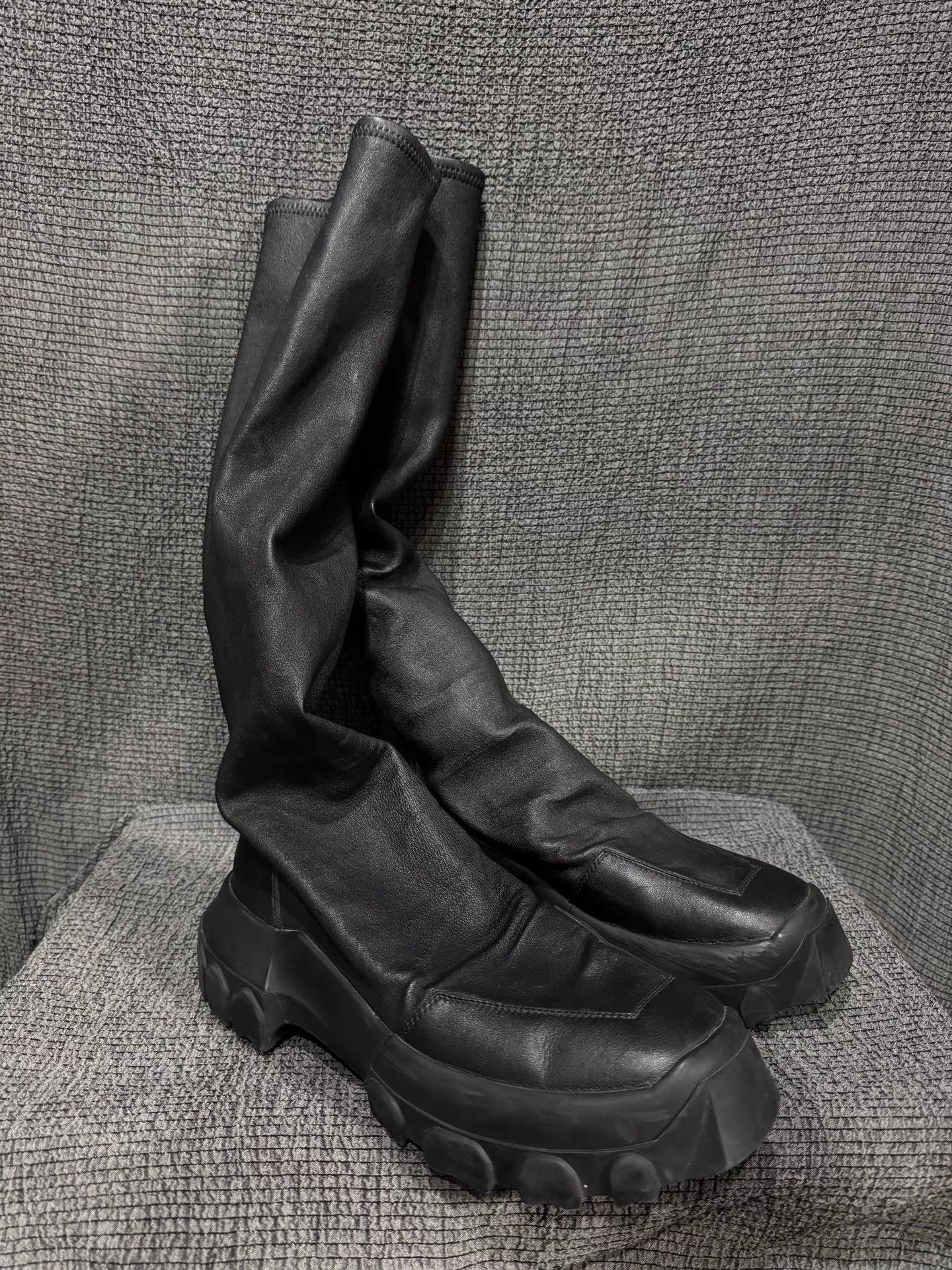 Rick Owens Rick Owens 18FW mainline platform lambskin "Adonis" boots Size US 7 / EU 40 - 2 Thumbnail