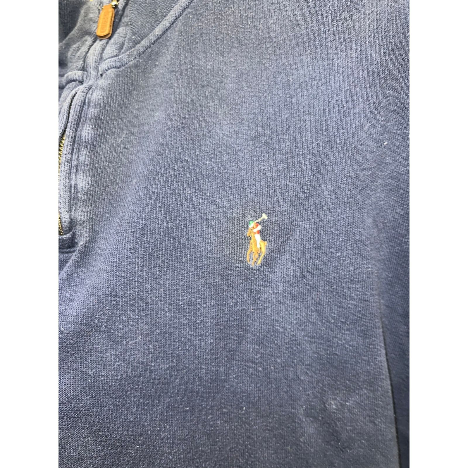 Vintage Polo Ralph Lauren Estate Rib Quarter Zip Sweatshirt PRL 2XL Size US XXL / EU 58 / 5 - 3 Thumbnail