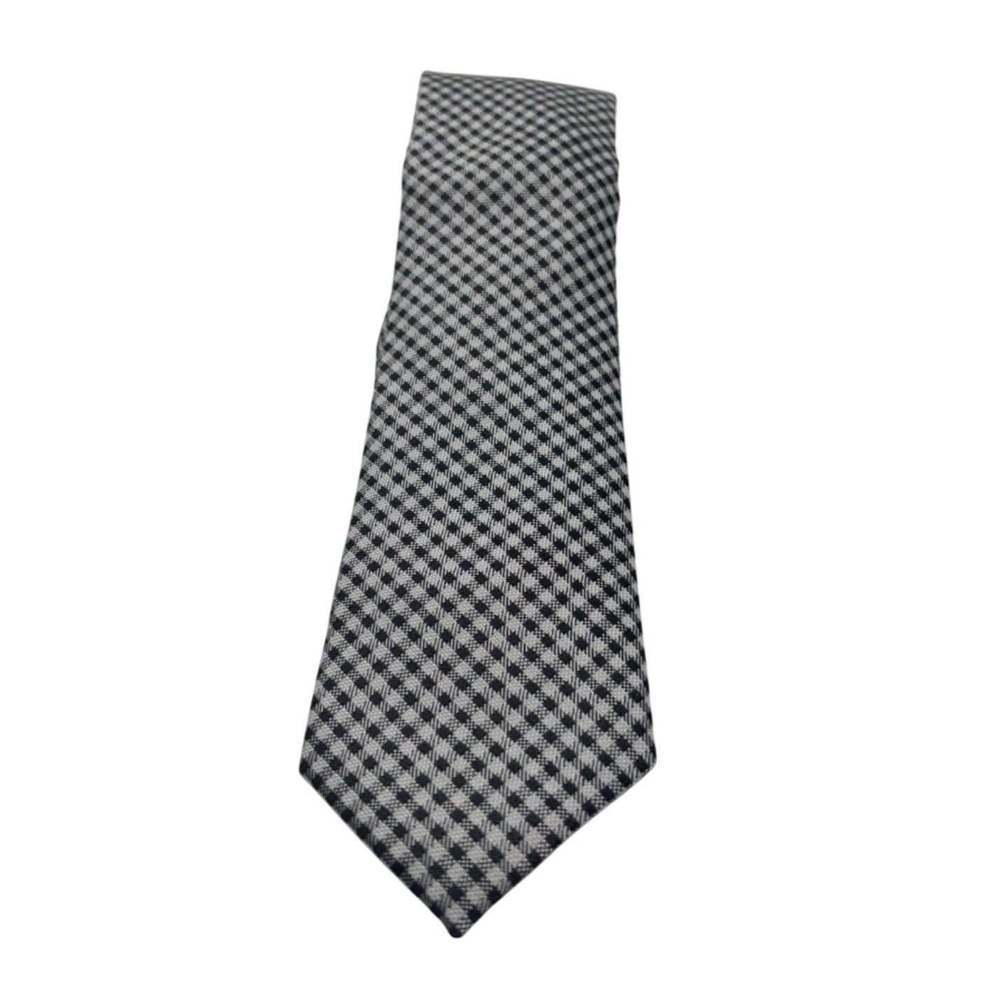 Bar III BAR III Macro Check Men’s Necktie, Black, OS Size ONE SIZE - 2 Thumbnail