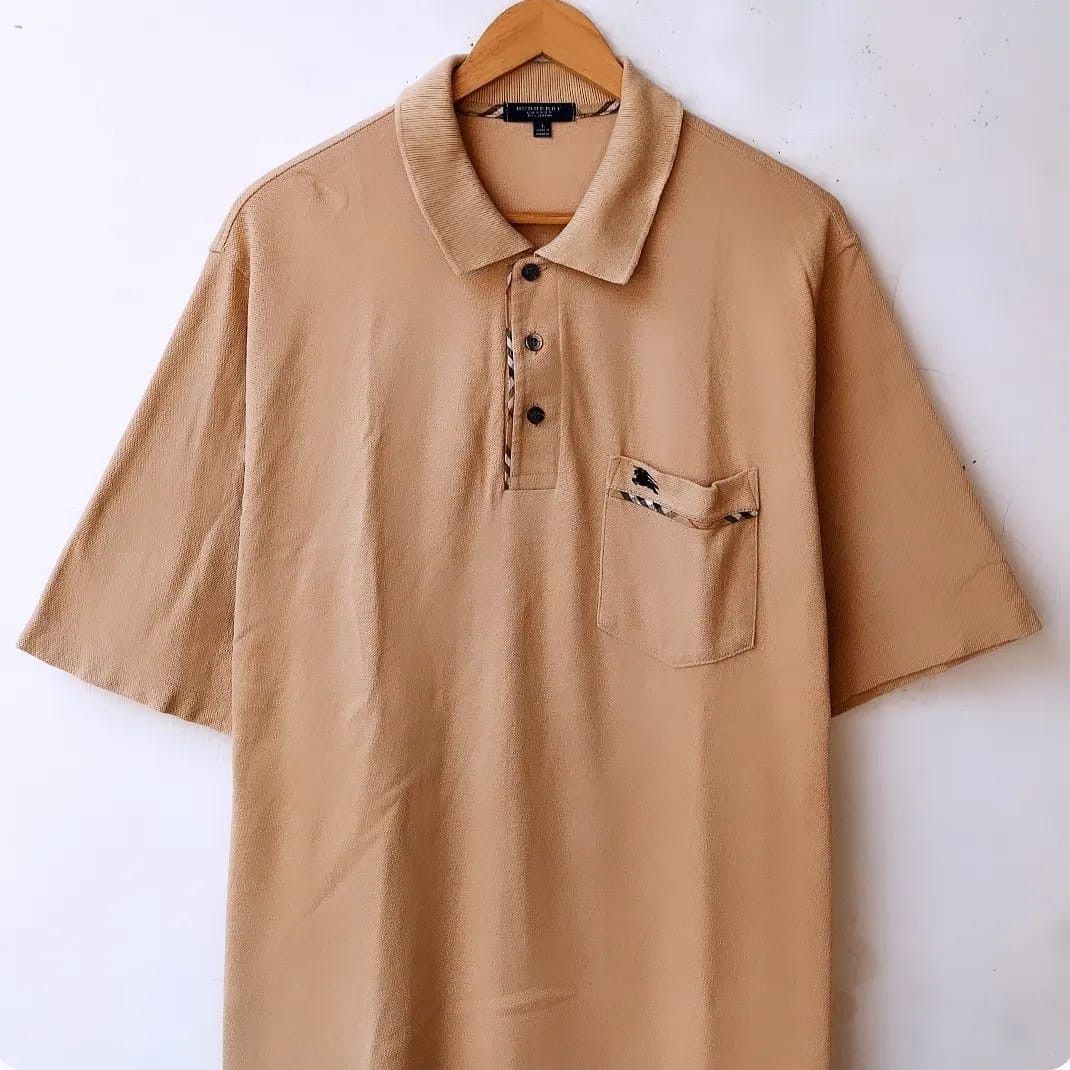 Burberry × Vintage Vintage Burberry Pocket Polo Shirt Size US L / EU 52-54 / 3 - 2 Thumbnail