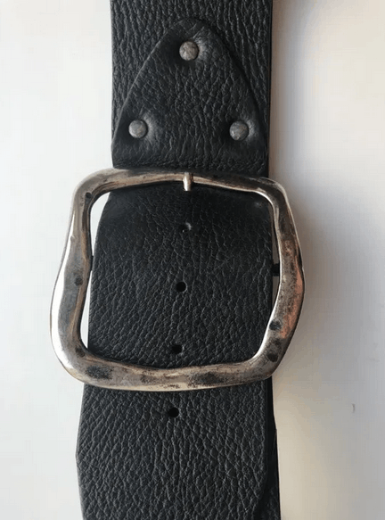 Other Wide Leather belt studded brand Anna RIta Size ONE SIZE - 4 Thumbnail
