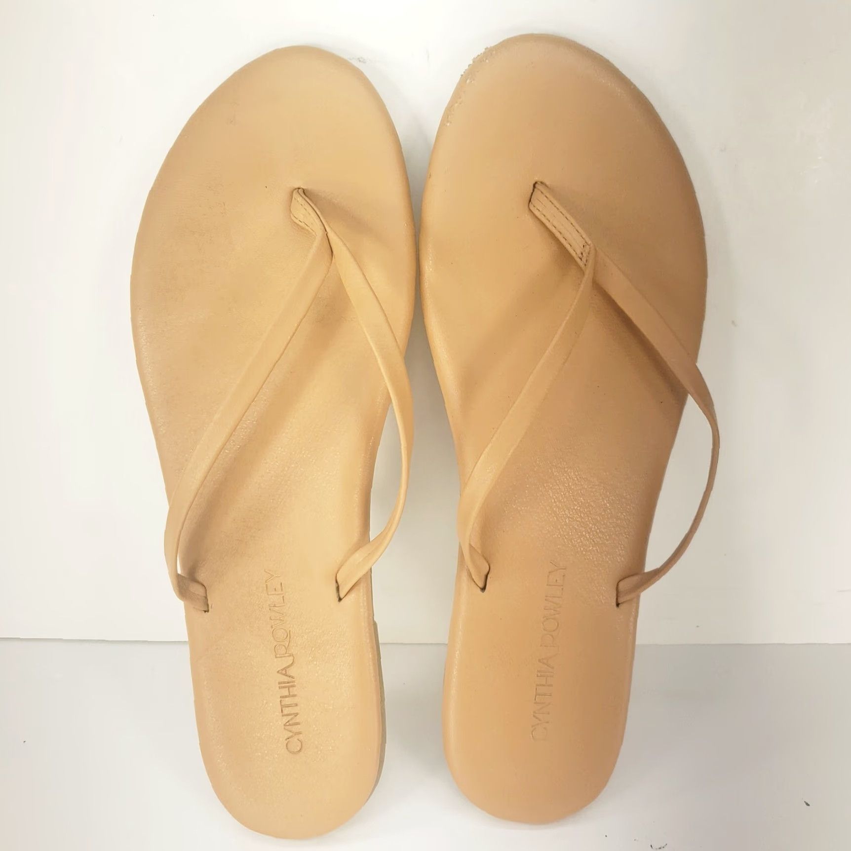 Cynthia Rowley Cynthia Rowley Tan Flat Sandal Women Size 9 Thong Strap Slip On Minimal Design Casual Summer Size US 9 / IT 39 - 4 Thumbnail
