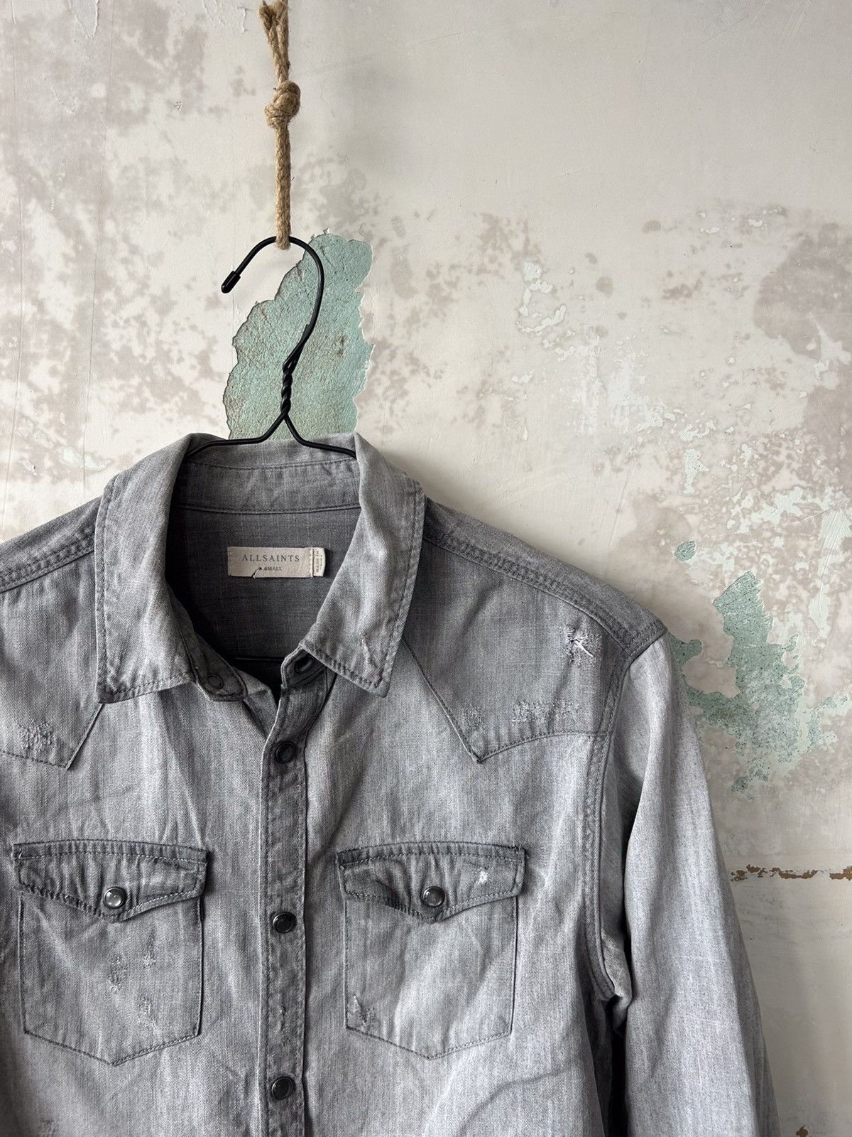 Allsaints Allsaints shirt Japanese brand long sleeve denim Size US S / EU 44-46 / 1 - 3 Thumbnail