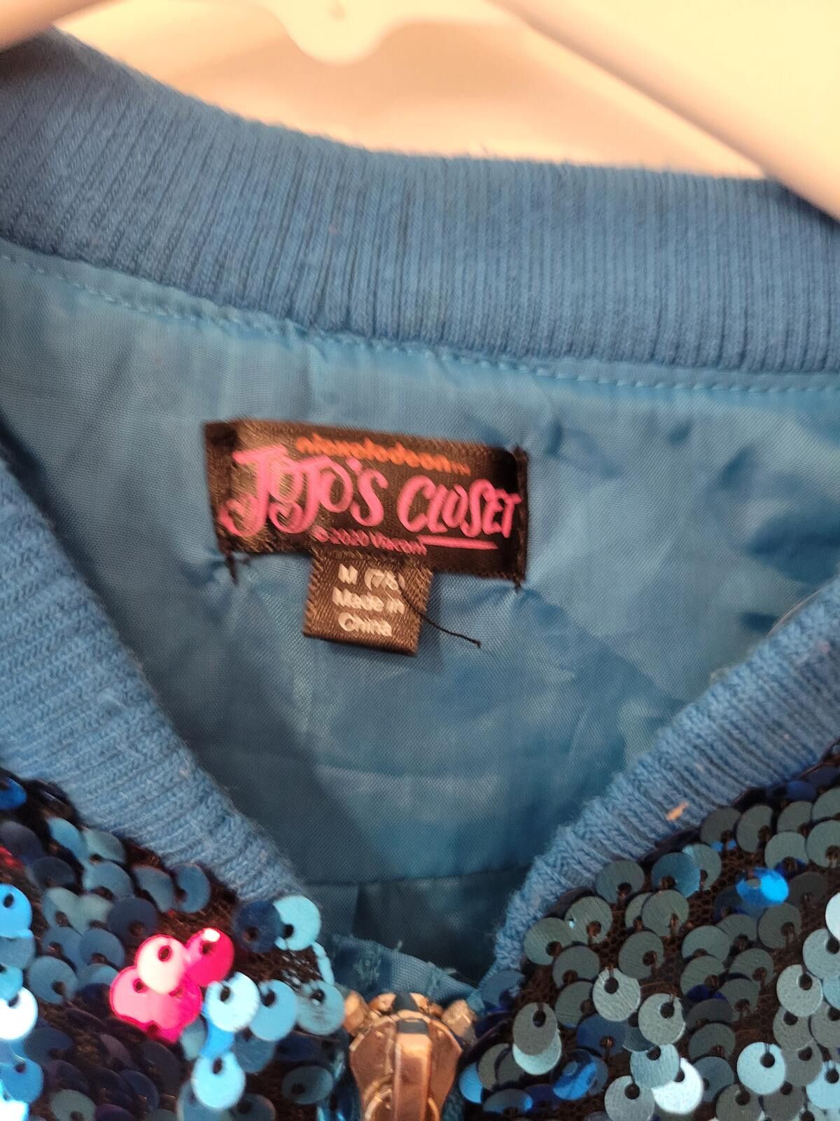 Other Justice Girls' Blue Sequin Star Bomber Jacket Size 7/8 Size M / US 6-8 / IT 42-44 - 4 Thumbnail