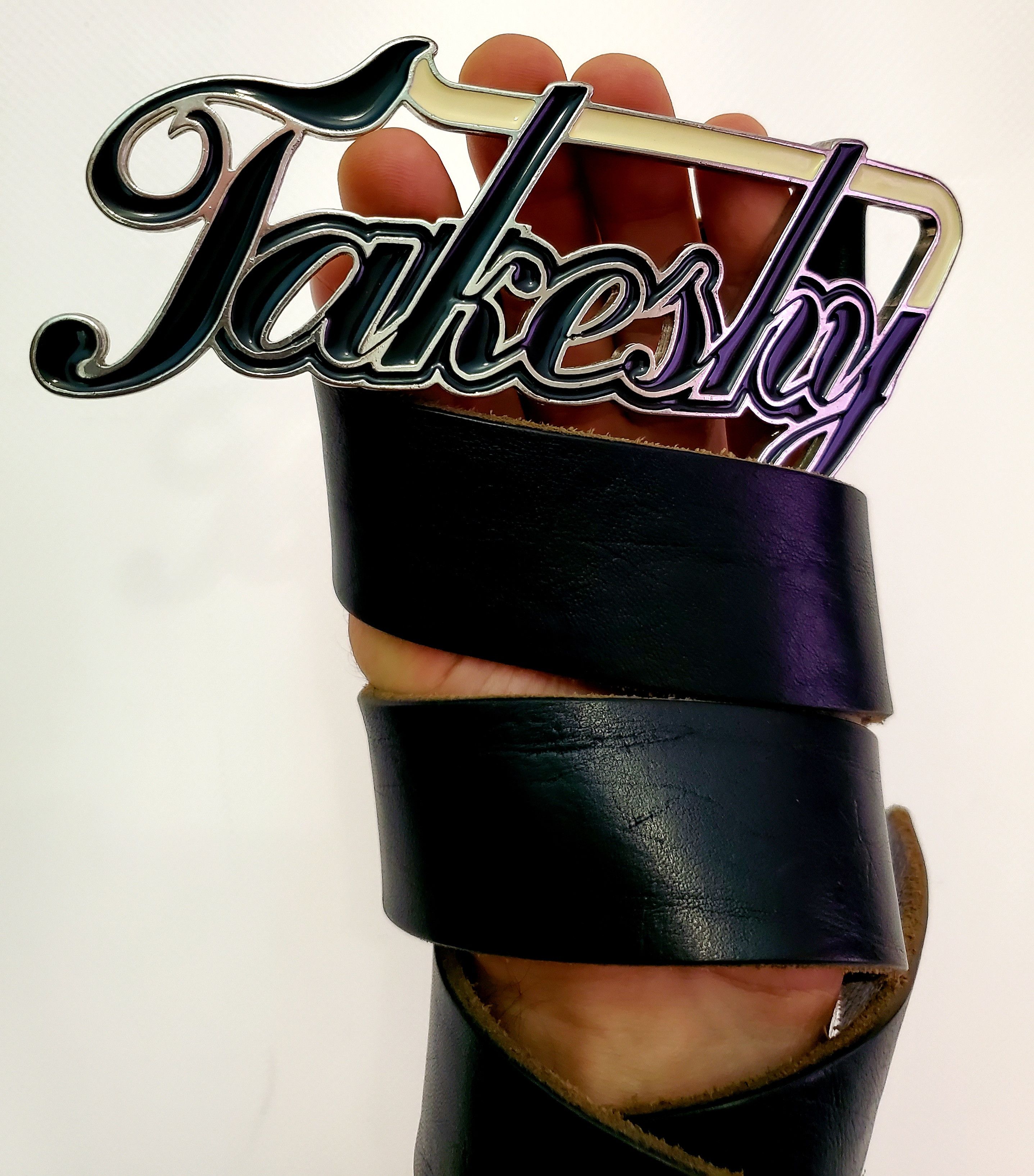 Japanese Brand × Vintage Vintage Takeshy kurosawa Buckle with Leather Men Belt Size ONE SIZE - 2 Thumbnail