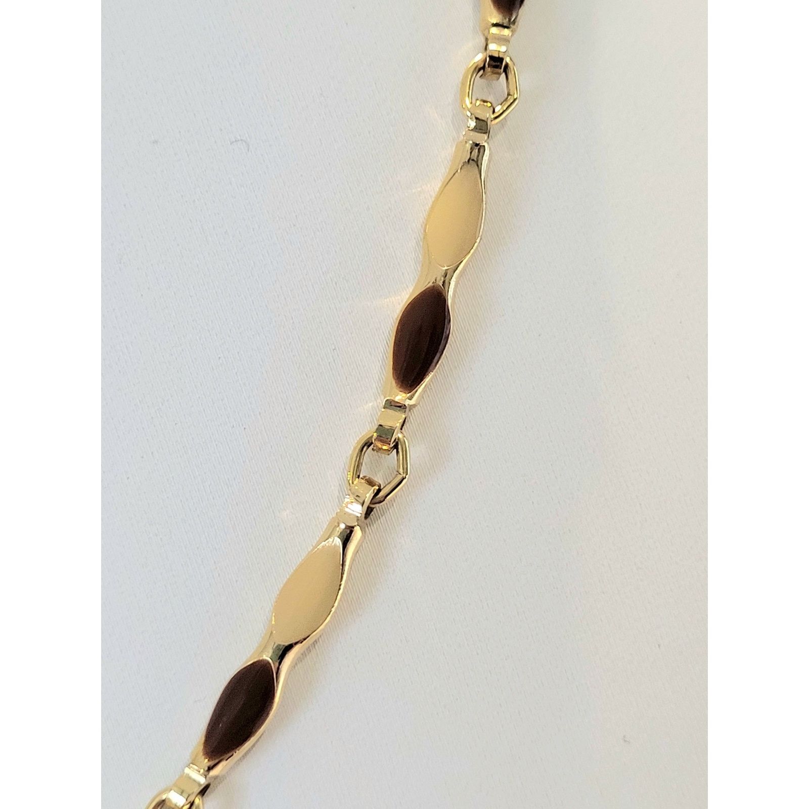 & Other Stories VTG Enamel Gold Bar Link Necklace Modern Chic Size ONE SIZE - 2 Thumbnail