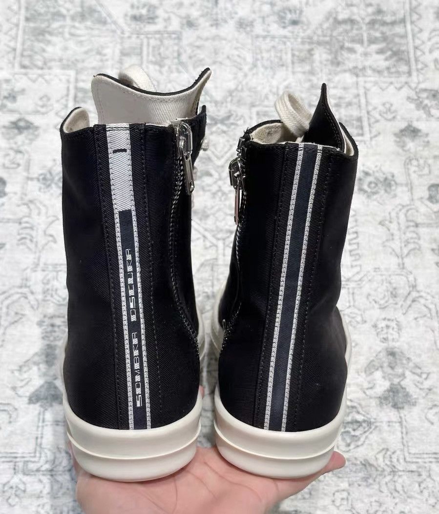 Rick Owens Rick Owens DRKSHDW canvas low-top sneakers, black and white Size US 7.5 / EU 40-41 - 6 Thumbnail
