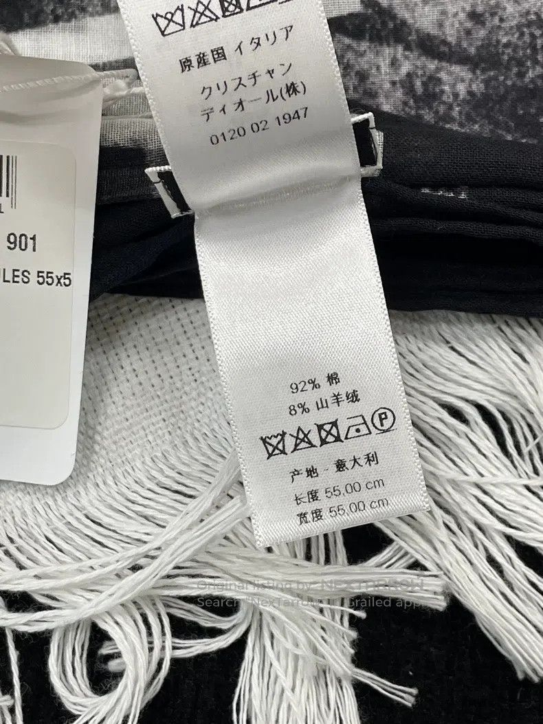 Dior Dior Black and white printed silk scarf Size ONE SIZE - 5 Thumbnail