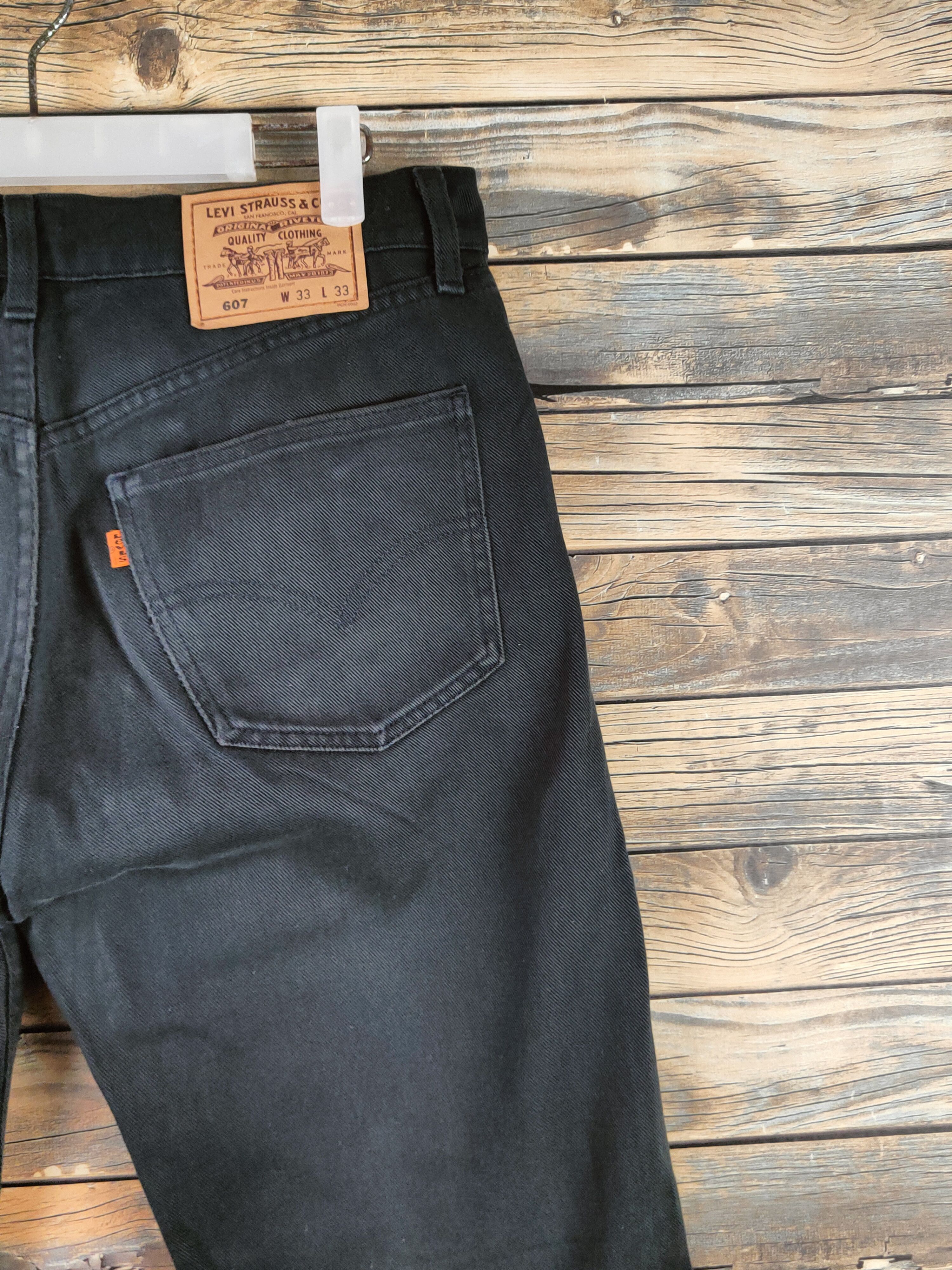 Levi's 607 Levi's Black Orange tab Ripped denim Jeans #S2828 Size US 32 / EU 48 - 11 Thumbnail