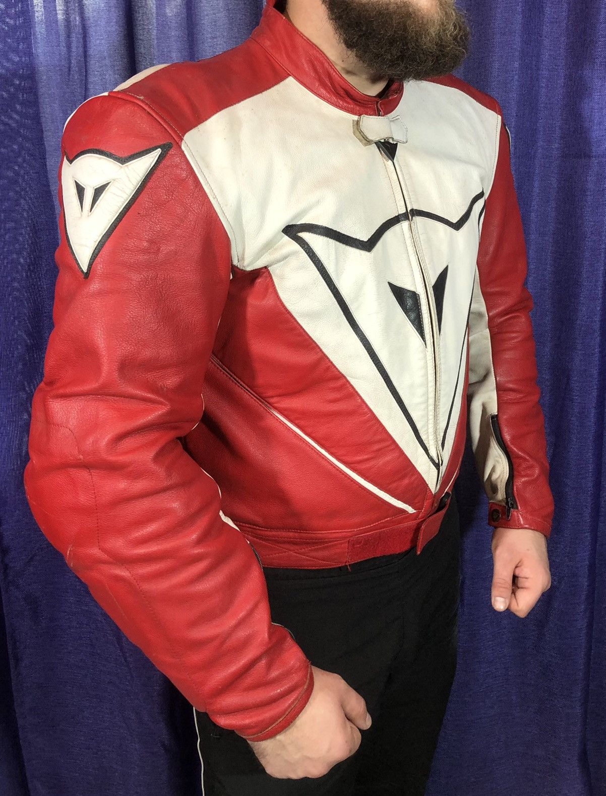 Ferrari × Honda × Yamaha Dainese Ducati Motorcycle Moto leather jacket Racing Size US XL / EU 56 / 4 - 3 Thumbnail