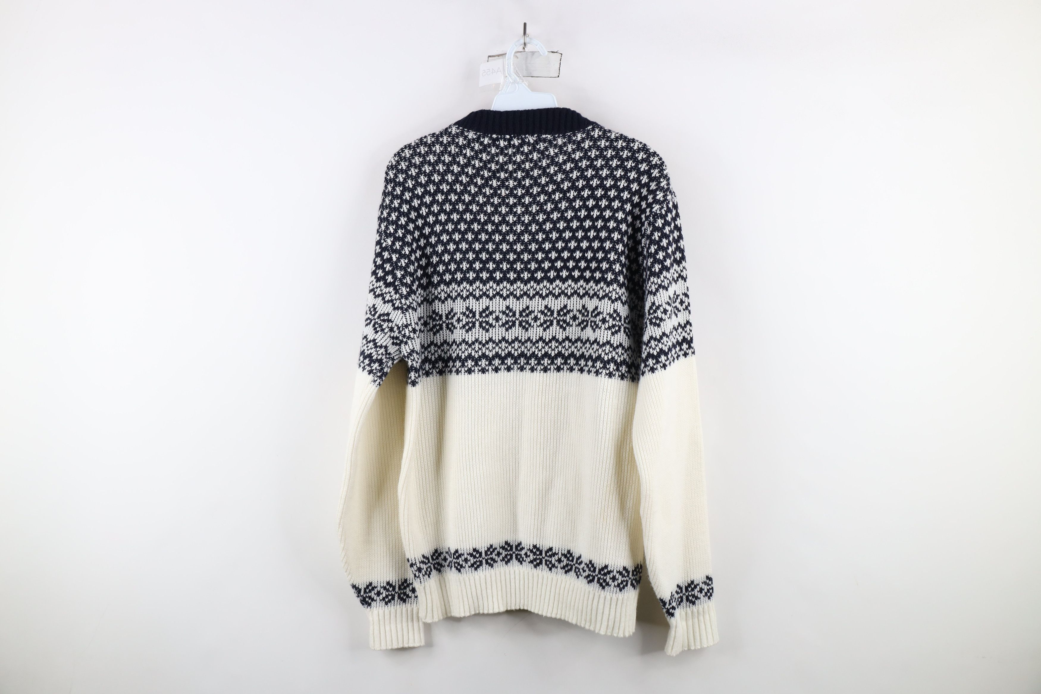 Vintage Vintage 70s Streetwear Fair Isle Knit Crewneck Sweater Size US L / EU 52-54 / 3 - 12 Thumbnail