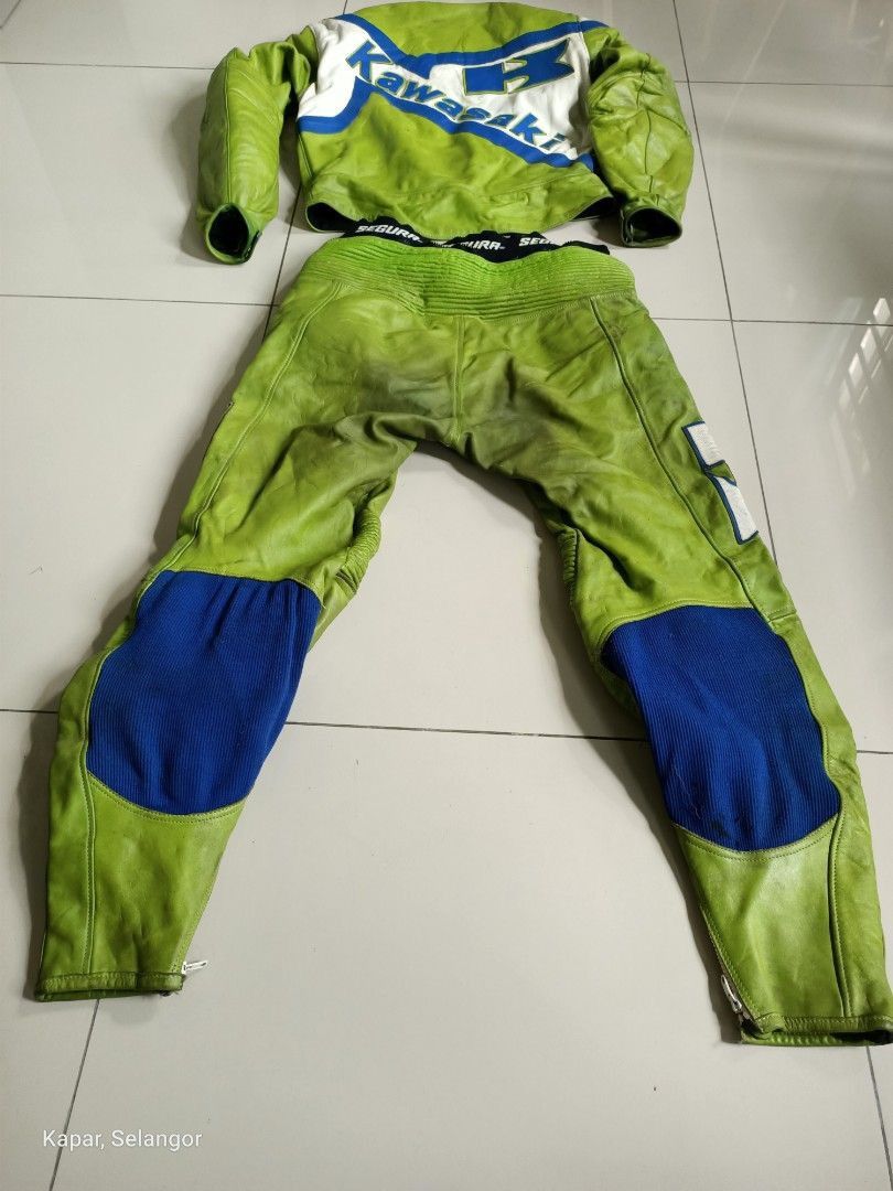 Vintage Vintage segura Kawasaki green racing suit Size US M / EU 48-50 / 2 - 2 Thumbnail