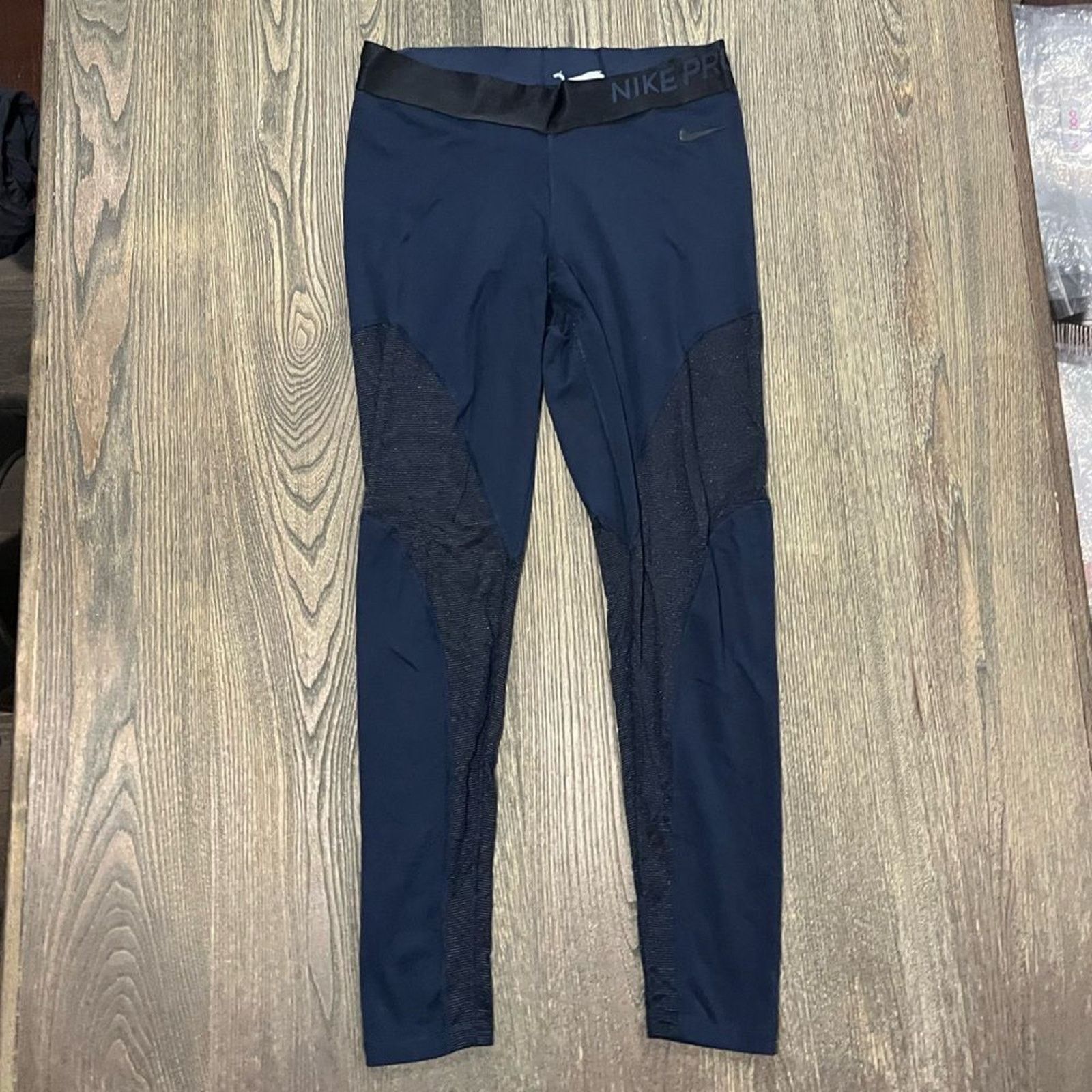 Nike Nike Pro Warm Dri-Fit 7/8 Training Leggings Obsidian Size M Size 27" / US 4 / IT 40 - 1 Thumbnail