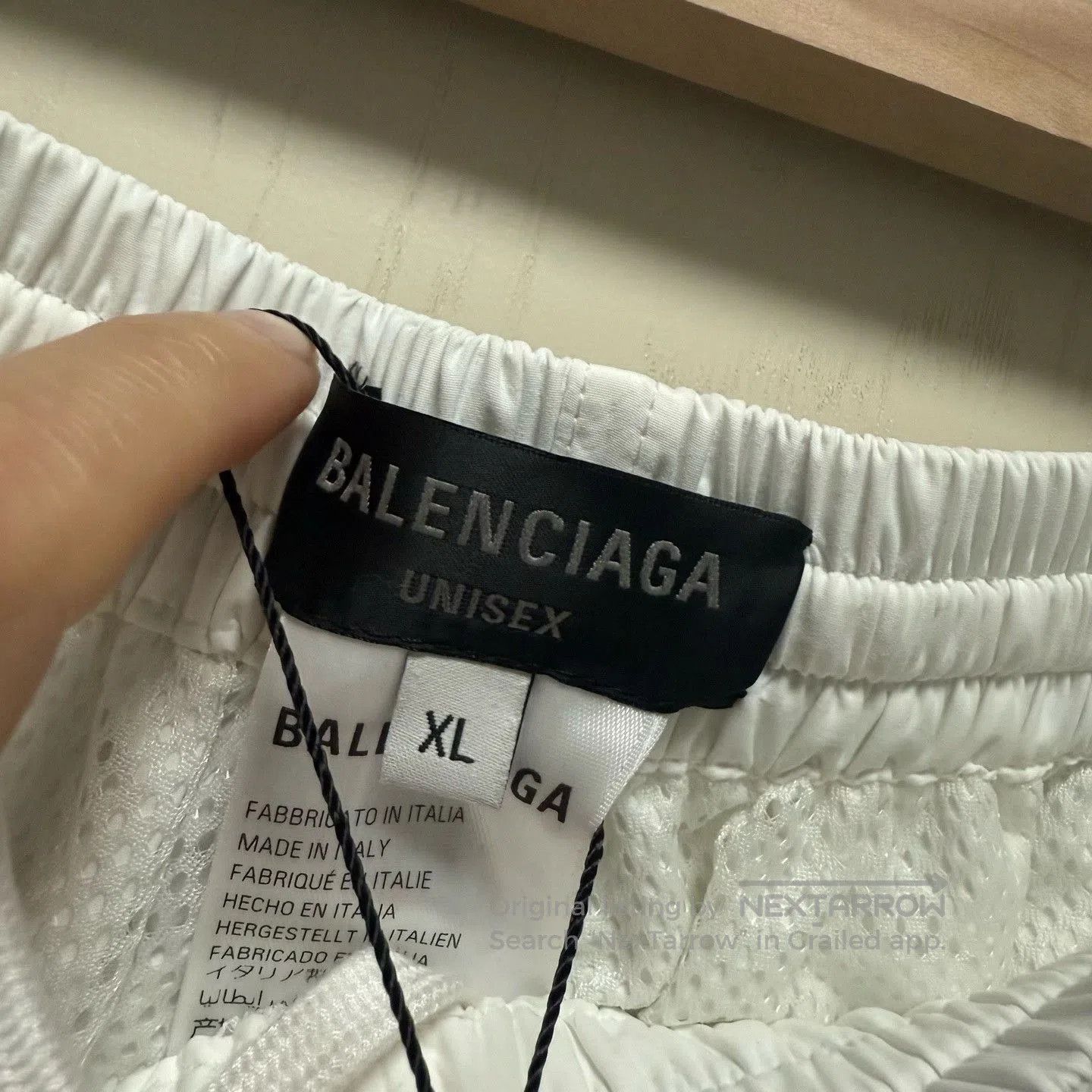 Balenciaga Balenciaga White Large Logo Embroidered Nylon Sweatpants. Size US 36 / EU 52 - 3 Thumbnail