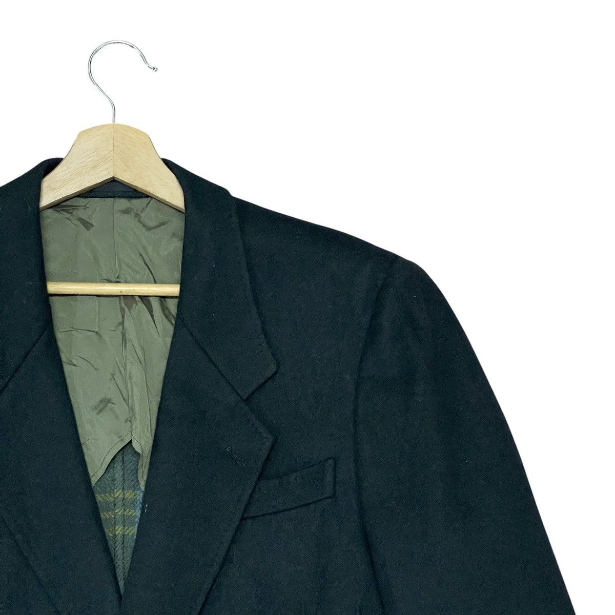 Lanvin Vintage Lanvin Paris Pleated Wool & Cashmere Blazer Coat Size 52R - 3 Thumbnail