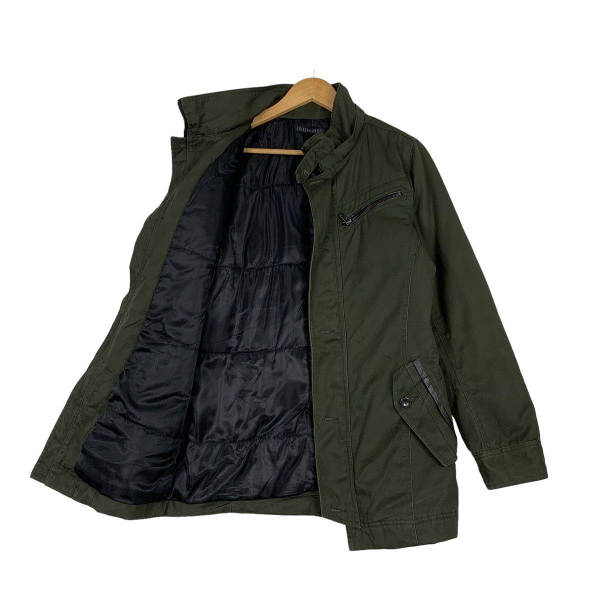 In The Attic IN THE ATTIC Turtleneck Four Pocket Green Jacket #1154-C53 Size US M / EU 48-50 / 2 - 7 Thumbnail