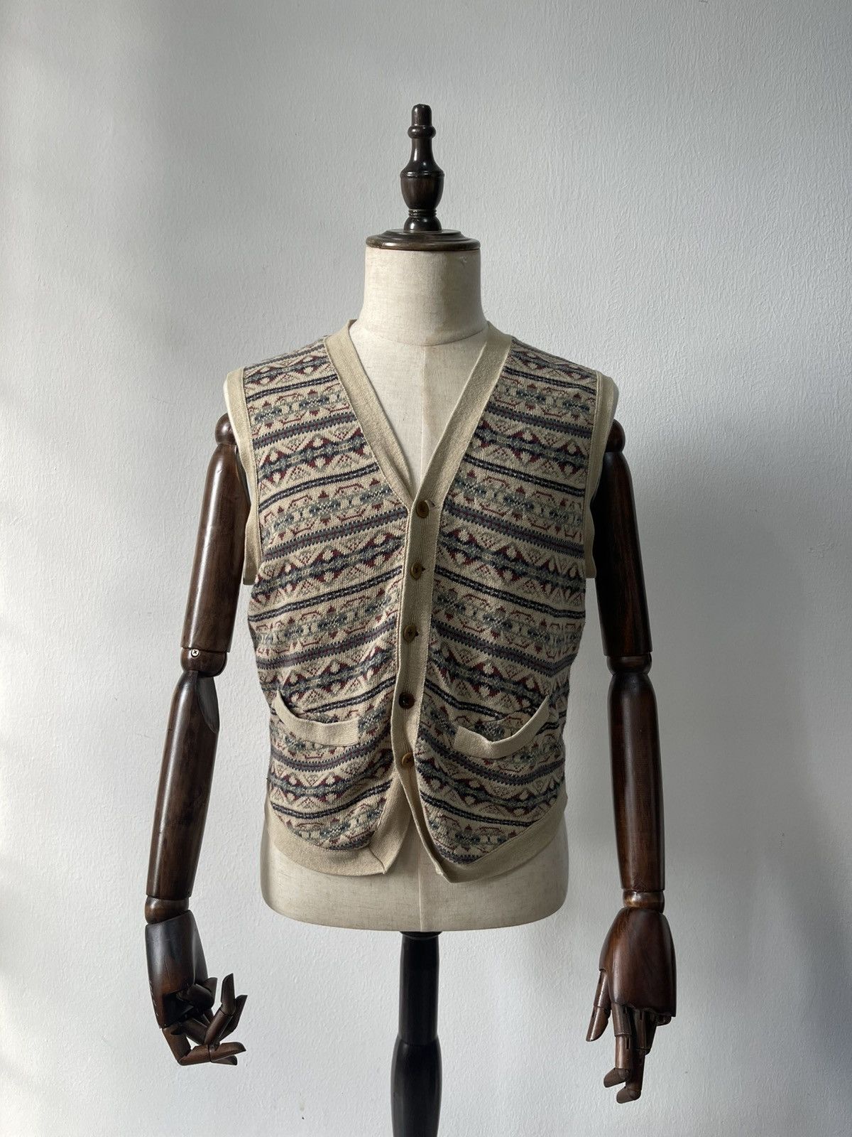 RRL Ralph Lauren Vintage RRL Fair Isle Cotton Vest C1 Size US M / EU 48-50 / 2 - 9 Thumbnail