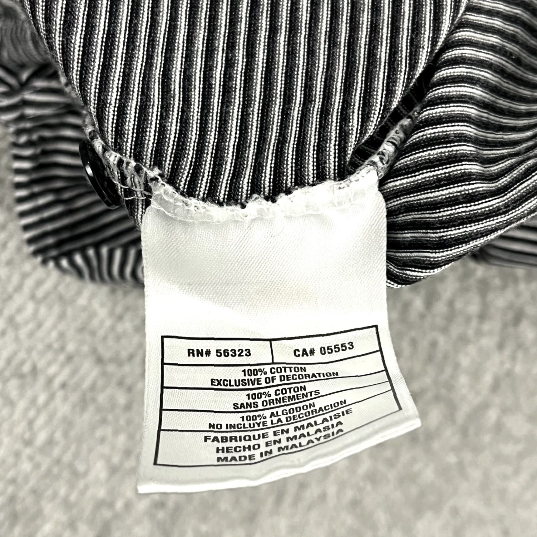 Vintage VINTAGE Nike Tiger Woods Polo Shirt Mens Large White Black Striped Golf Retro Y2K Short Sleeve Size US L / EU 52-54 / 3 - 6 Thumbnail