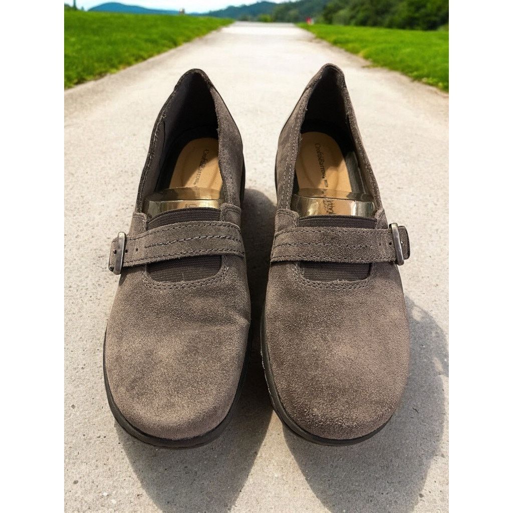 Croft & Barrow Women's Croft & Barrow Ortholite Gray Leather Suede Shoes Size US 8.5 / IT 38.5 - 4 Thumbnail