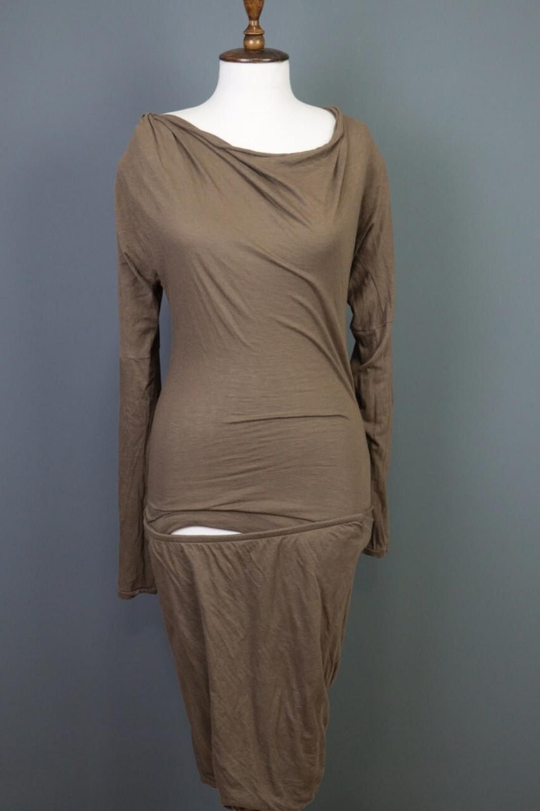 Humanoid Brown Bodycon Asymmetrical Designer Dress Size M