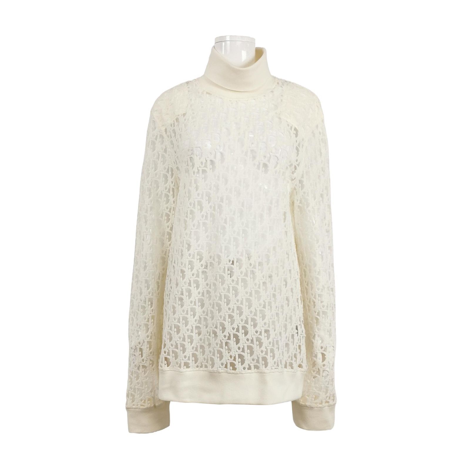 Dior Dior Monogram Lace High Neck Sweatshirt XL Size US XL / EU 56 / 4 - 1 Thumbnail