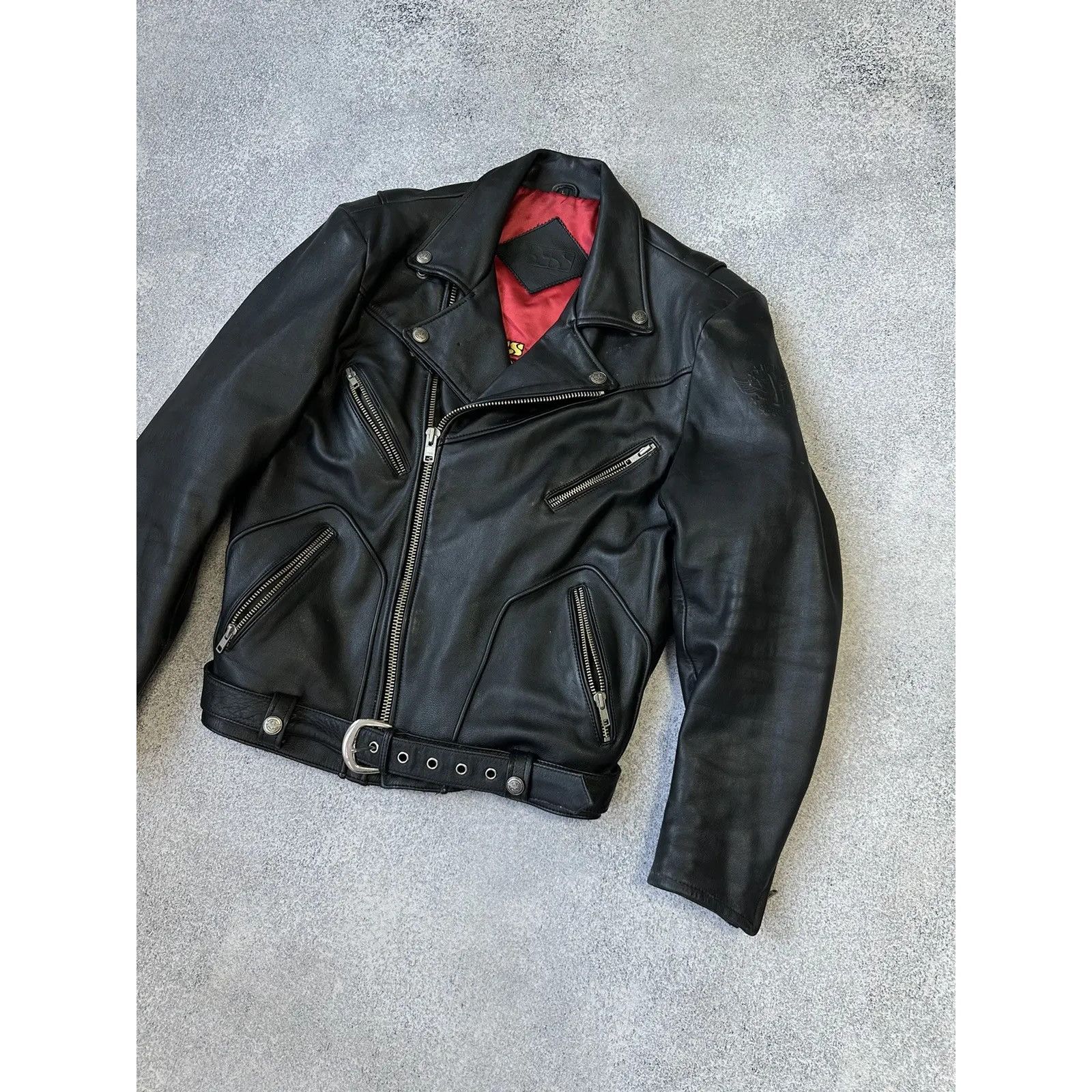 Vintage VTG IXS Highway Star Biker Heavy Leather Jacket Size US L / EU 52-54 / 3 - 10 Thumbnail