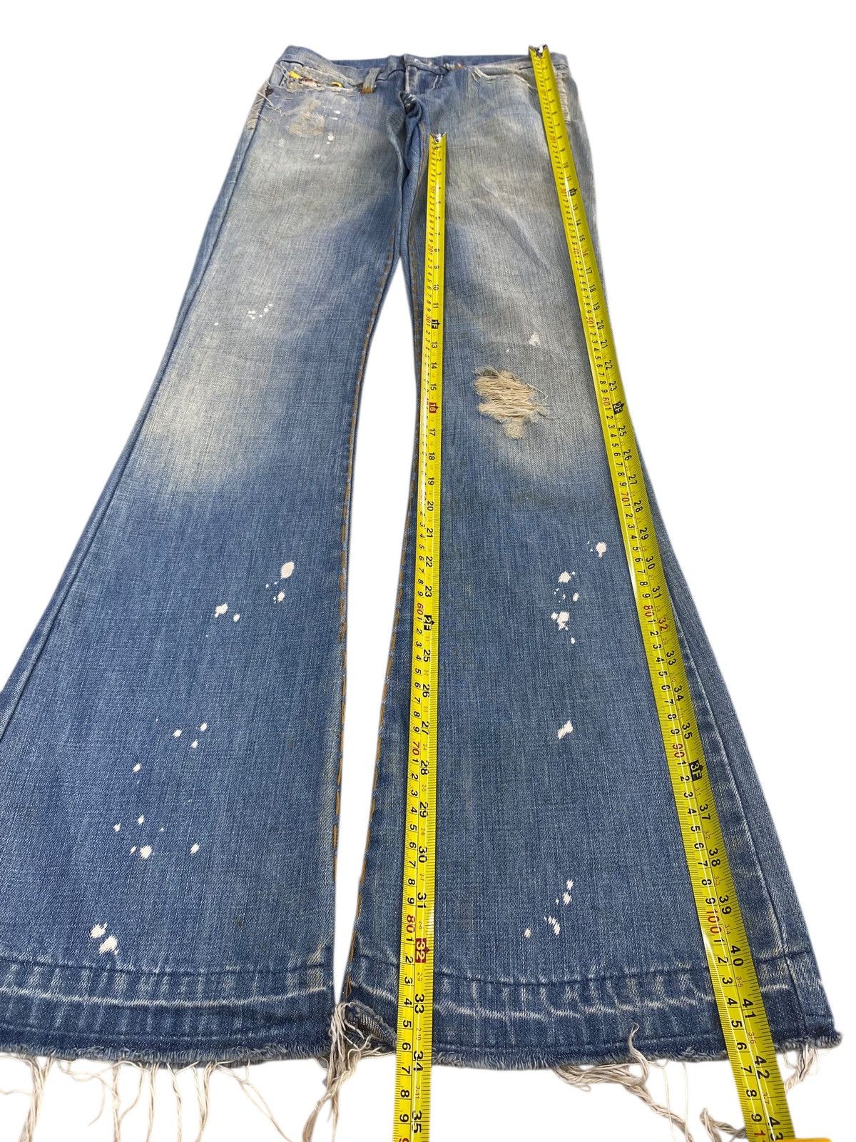 Japanese Brand Japanese Brand Faded Wash Style Flare Jeans Size US 27 - 7 Thumbnail