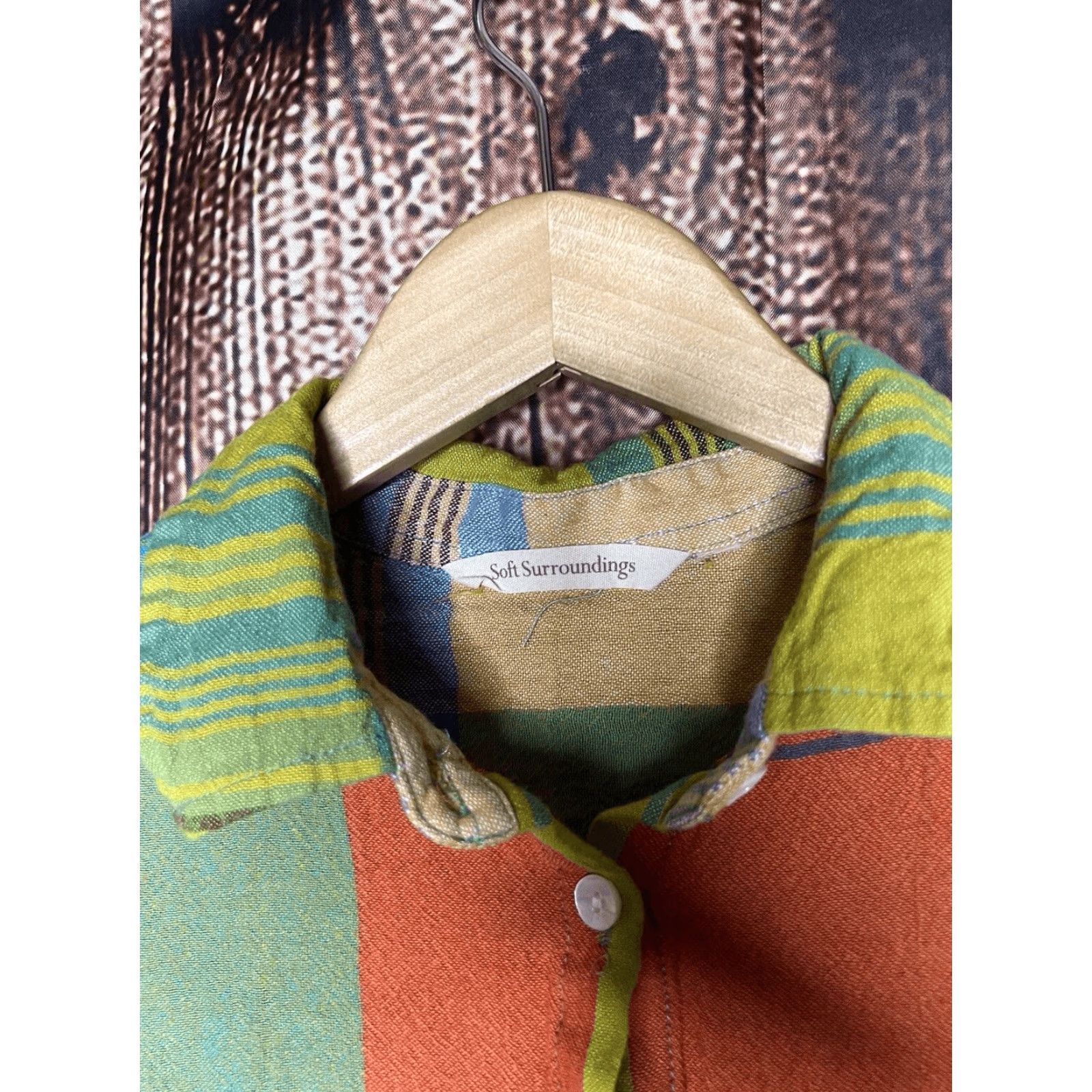 Soft Surroundings Soft Surroundings Womens Plaid Long Sleeve Button-Up Multicolor M Shirt Size M / US 6-8 / IT 42-44 - 3 Thumbnail