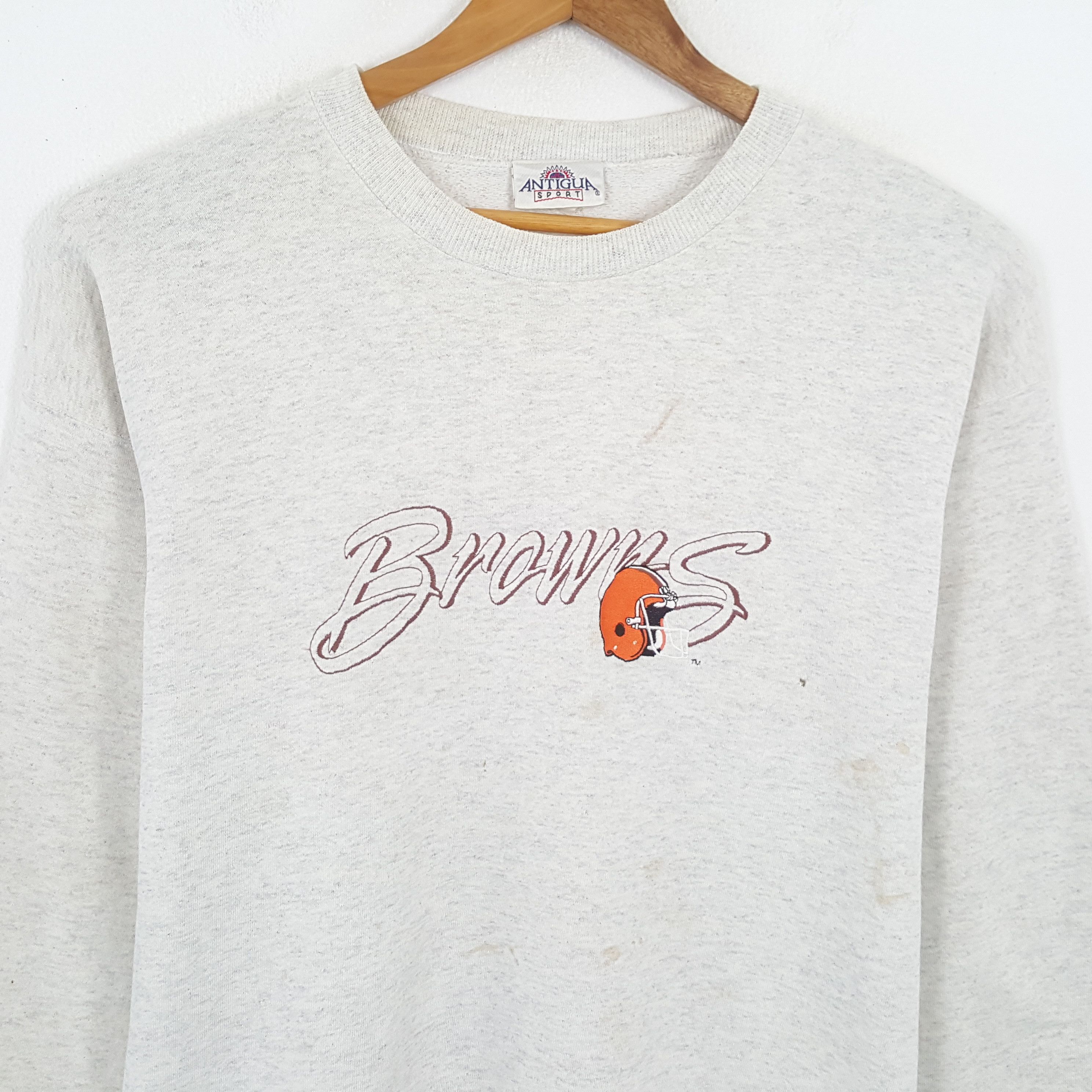 NFL × Vintage Vintage BROWNS American Football NFL Team Sweatshirt Size US XL / EU 56 / 4 - 2 Thumbnail