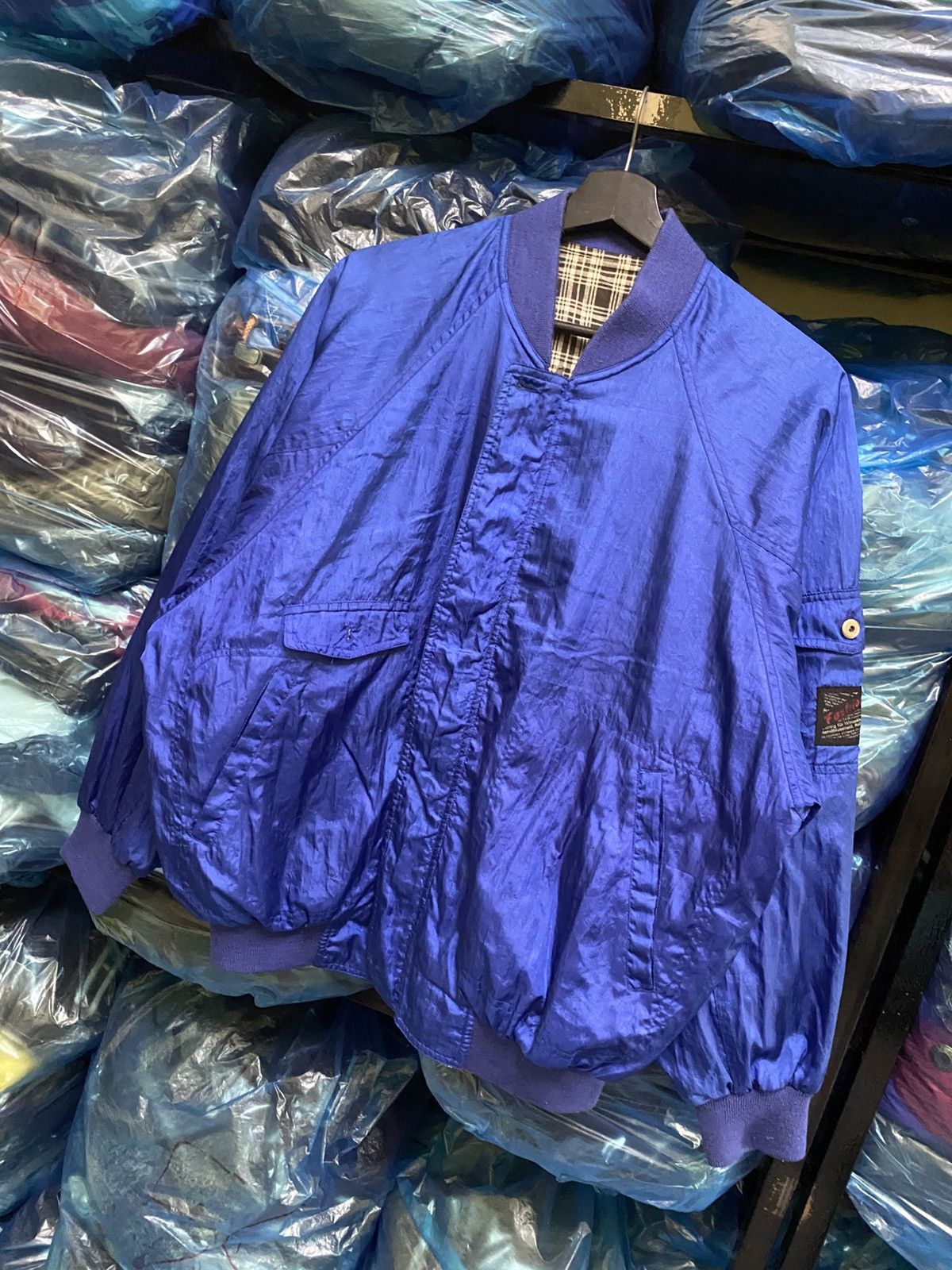 Vintage VINTAGE BLUE BOMBER JACKET Size US L / EU 52-54 / 3 - 2 Thumbnail