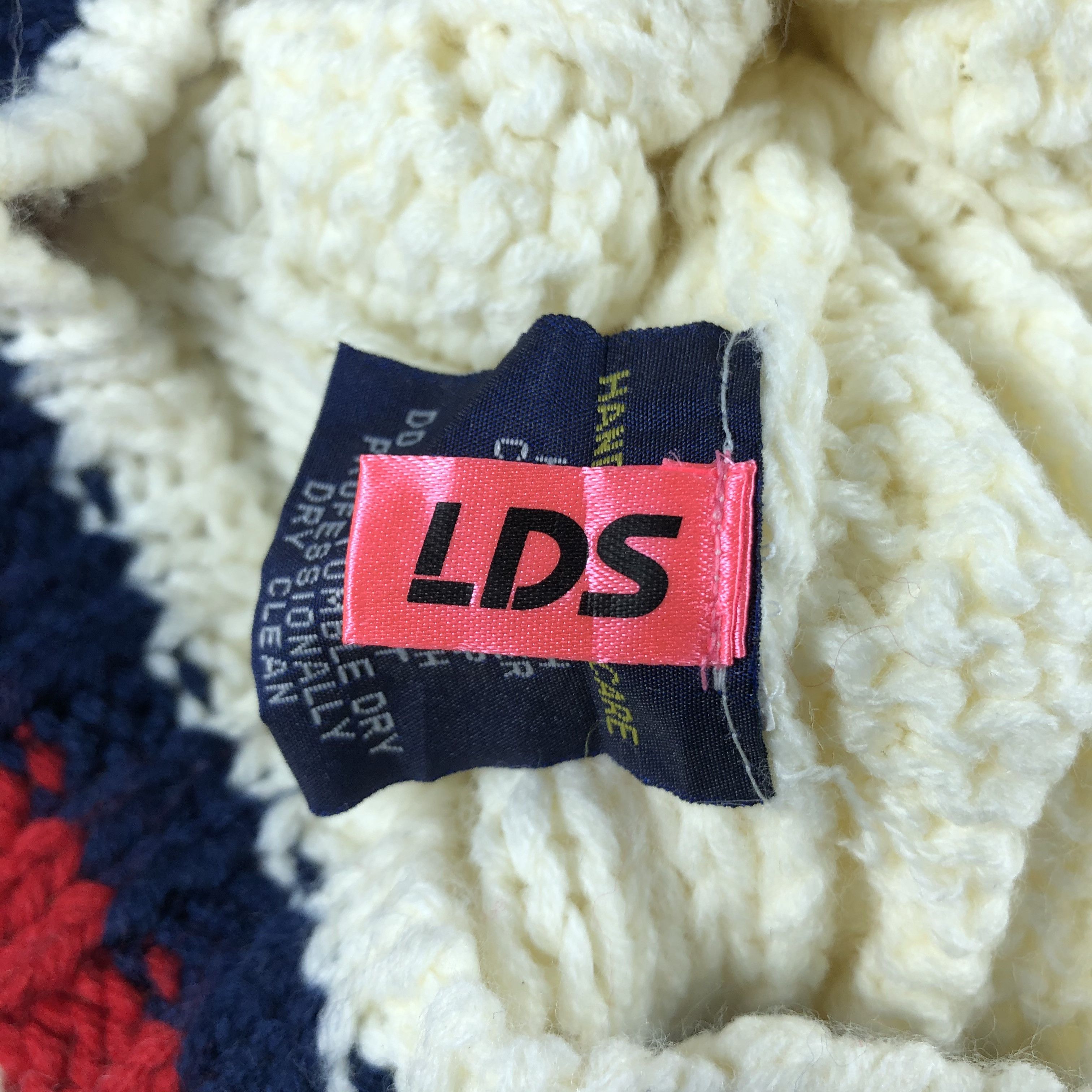 Japanese Brand × Vintage LDS Cable Knit Beanie Snow Hat Snow Cap -D974 Size ONE SIZE - 7 Thumbnail