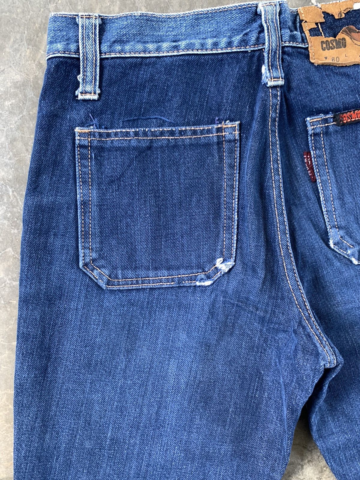 If Six Was Nine Super Flare Jeans Vintage 70's Cosmo USA Jeans Paddy Button Size US 26 / EU 42 - 20 Thumbnail