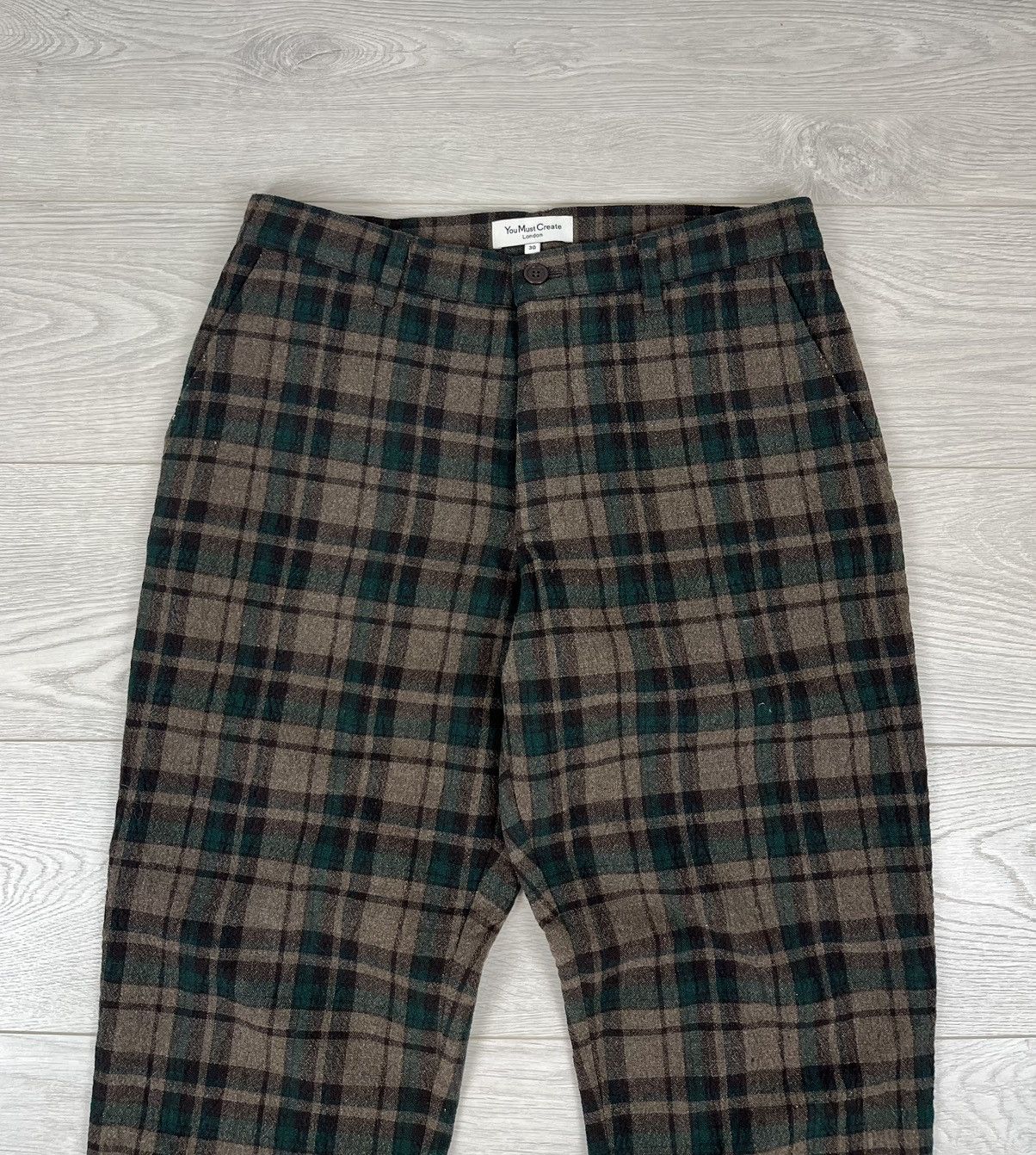 YMC You Must Create YMC London Wool Plaid Pants Size US 30 / EU 46 - 2 Thumbnail