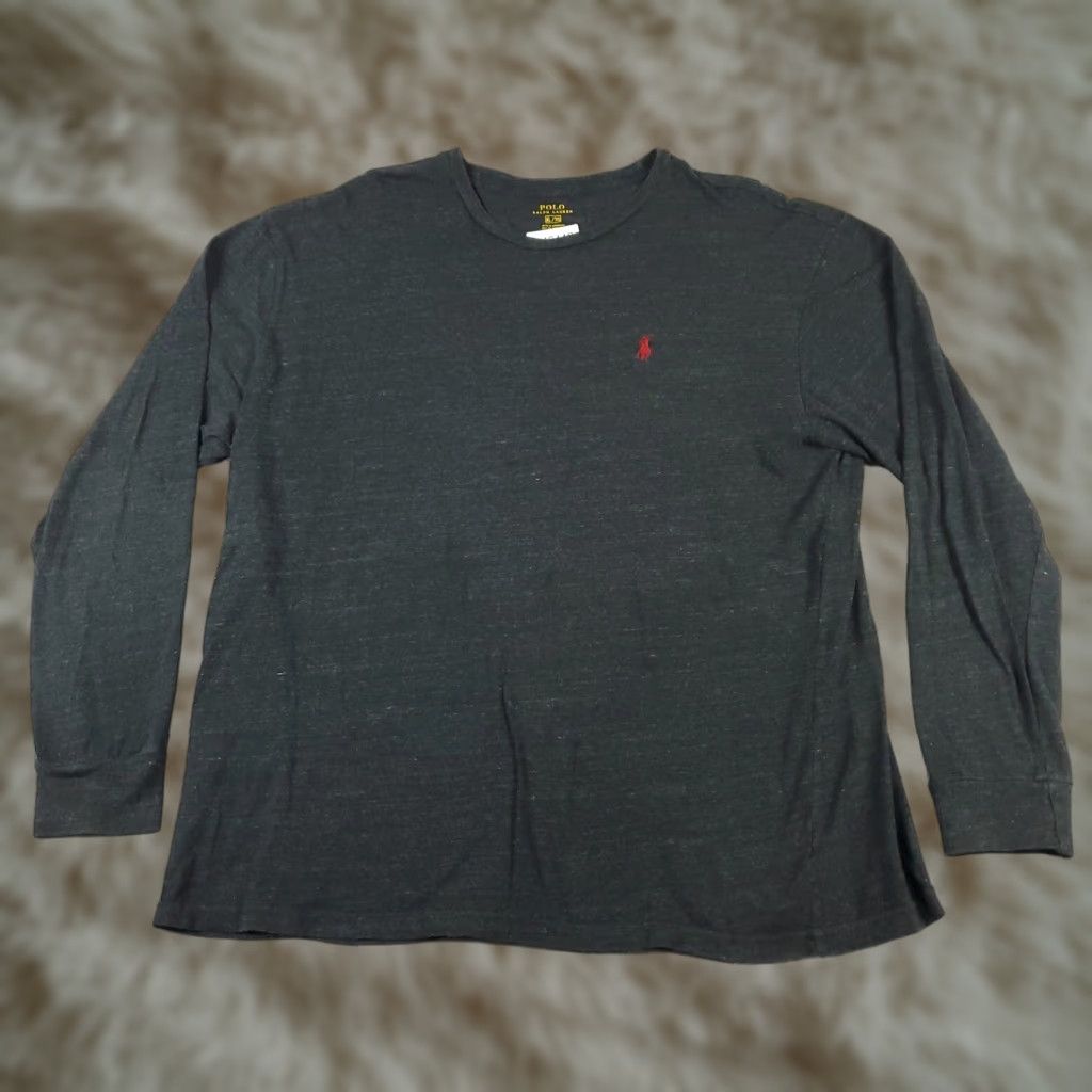 Ralph Lauren Ralph Lauren T Shirt Mens XL Gray Crew Neck Cotton Logo 90s Classic Sports American Mens XL Gray Size US XL / EU 56 / 4 - 1 Thumbnail