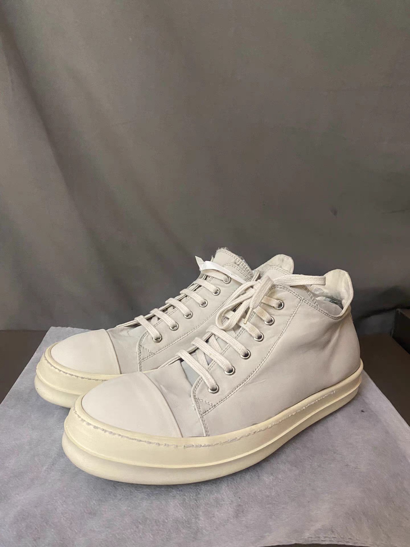 Rick Owens Rick Owens DRKSHDW Satin Low Top Sneakers Size US 10 / EU 43 - 1 Thumbnail