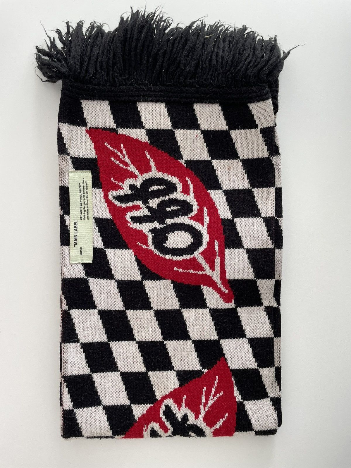 Off-White Off-White Checker Leaf Scarf Size ONE SIZE - 2 Thumbnail