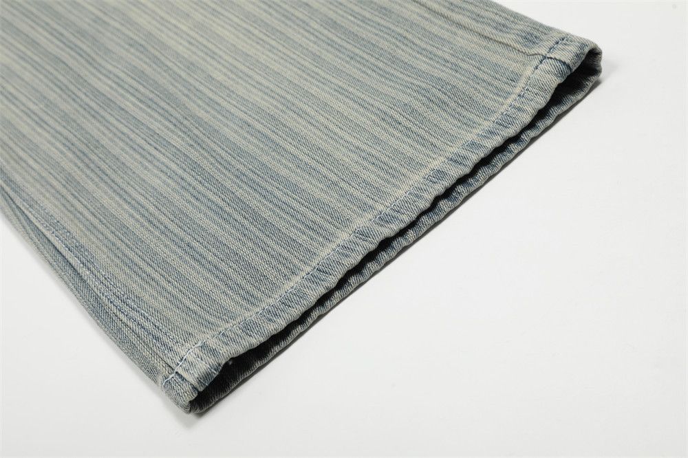 Japanese Brand × Jean Men's distressed punk washed vertical striped ripped jeans Size US 32 / EU 48 - 5 Thumbnail