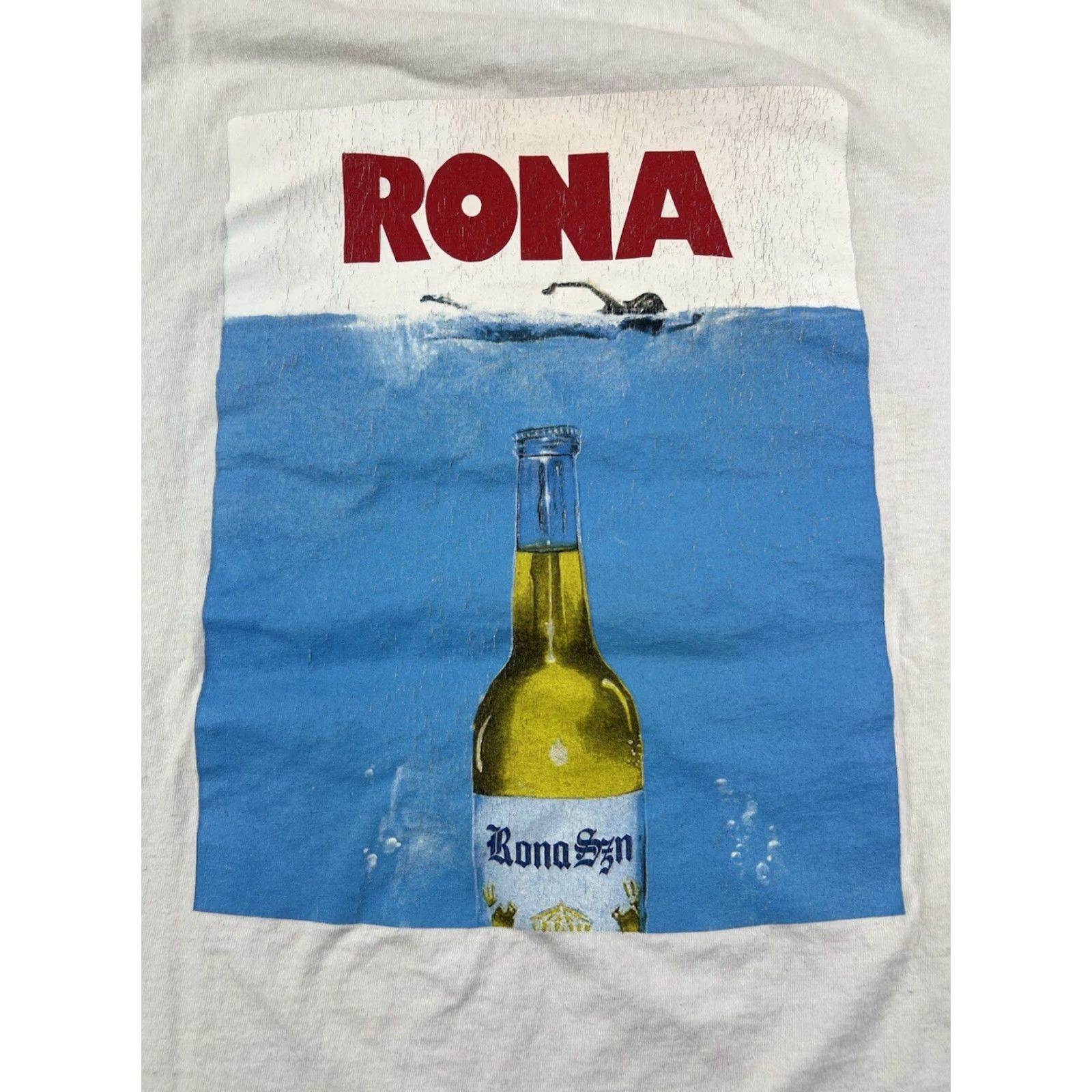 Vintage Full Send Rona Szn Jaws Nelk Boys White T Shirt Size Large Size US M / EU 48-50 / 2 - 3 Thumbnail