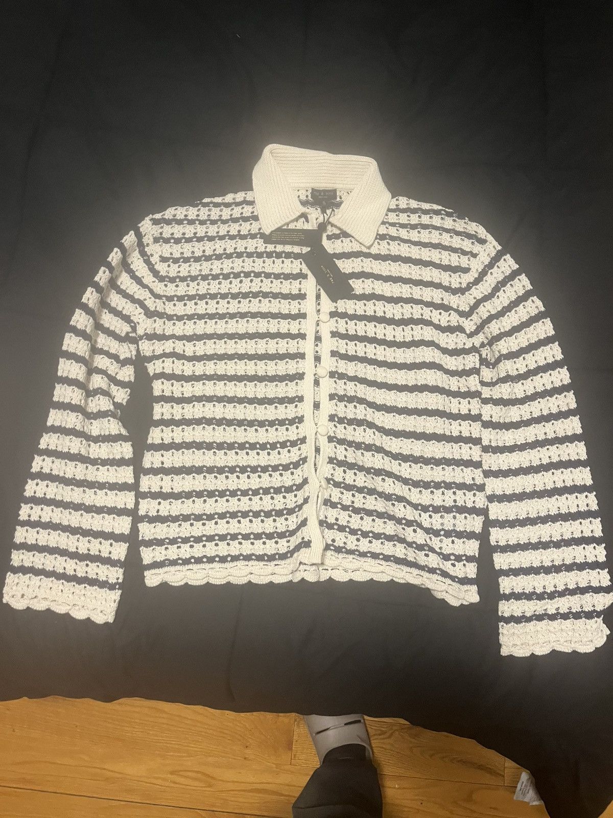 Rag & Bone RAG & BONE IVORY KHLOE STRIPE CARDIGAN | Sz: XS | Orig: $358 Size XS / US 0-2 / IT 36-38 - 1 Thumbnail