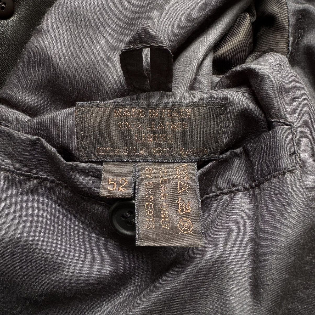 Prada Prada FW1998 Silk Lined Button-Up Leather Overcoat