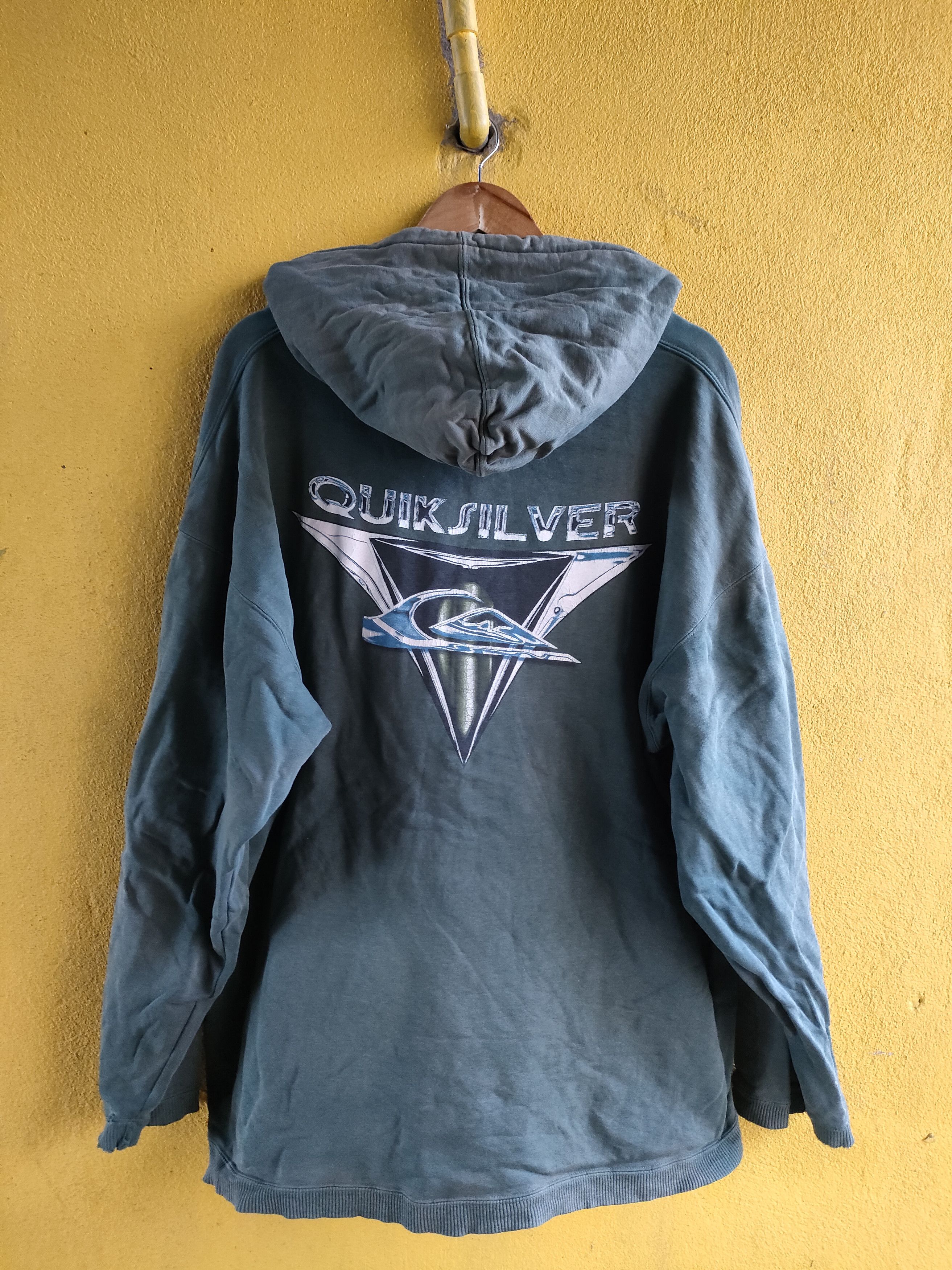 Quiksilver × Vintage Vintage Distressed Quicksilver Hoodie Size US L / EU 52-54 / 3 - 2 Thumbnail