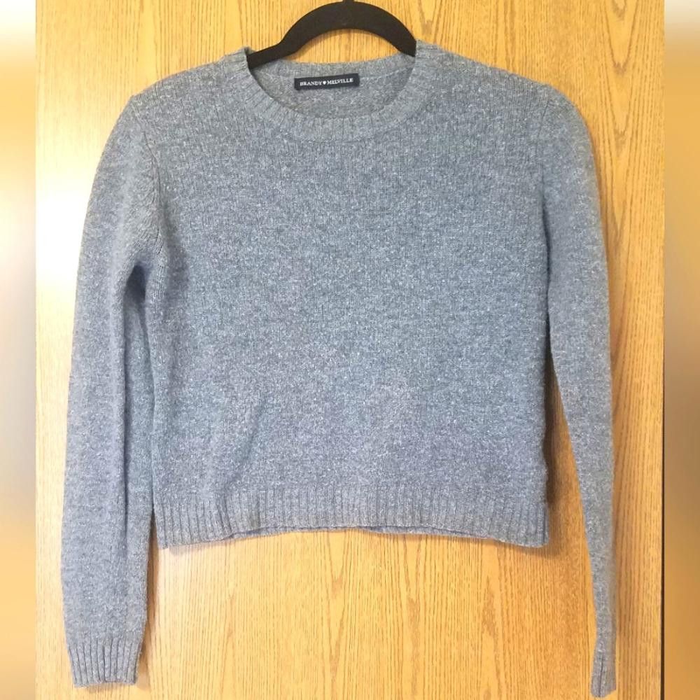 Designer Brandy Melville Gray Sweater Size ONE SIZE - 1 Thumbnail