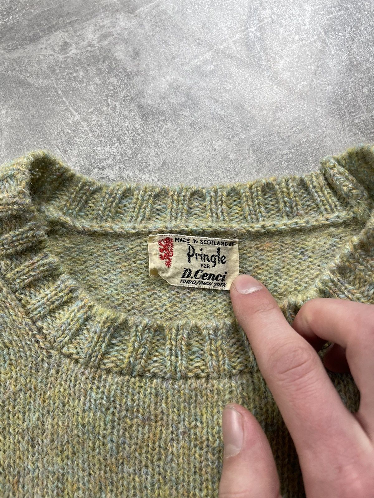 Pringle Of Scotland Pringle Vintage for D Cenci Pure Wool Knit Sweater Green Size US L / EU 52-54 / 3 - 6 Thumbnail