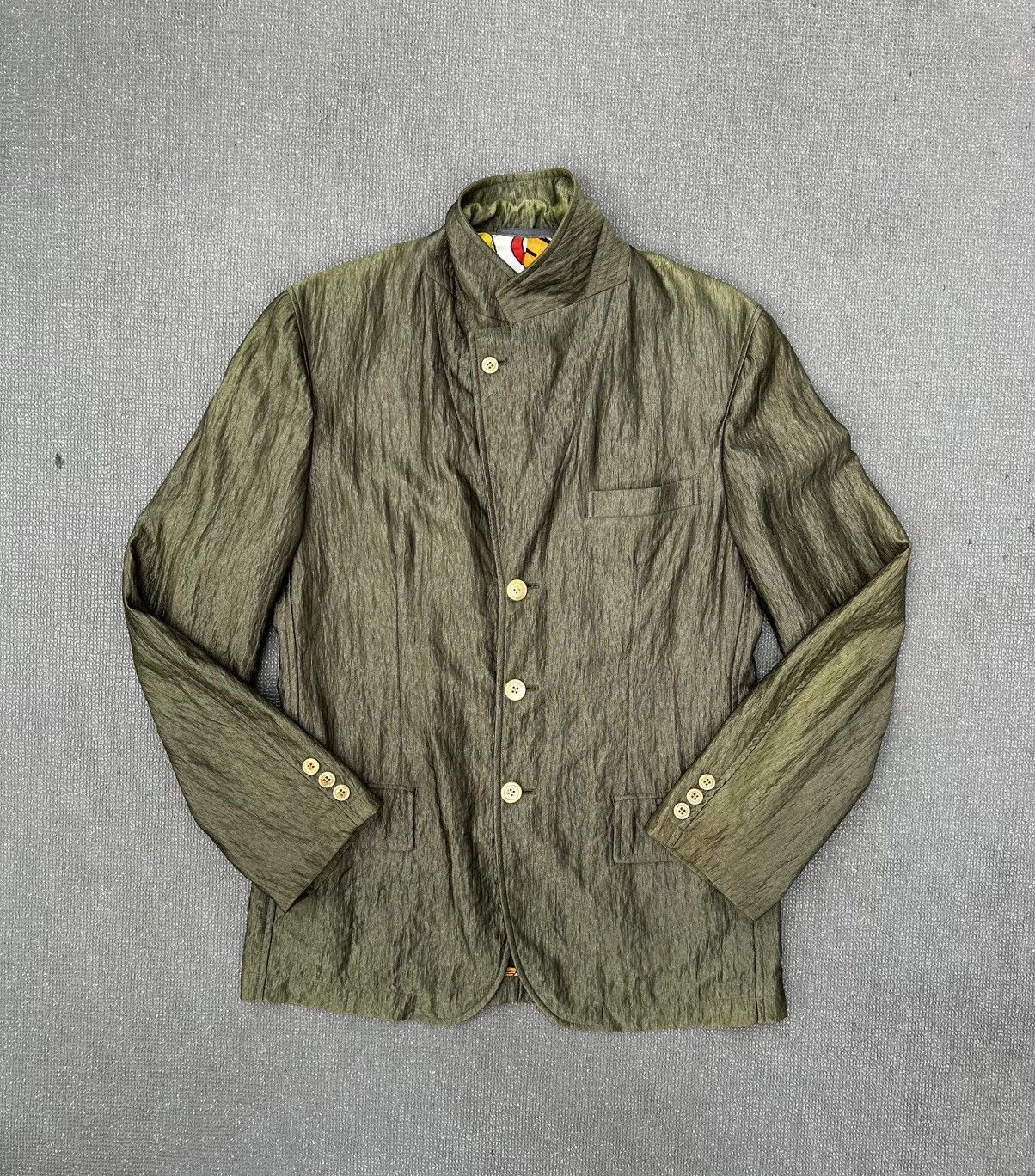 Comme des Garcons Homme Comme des Garçons 2003 cuba olive blazer/ smoking jacket Size 38R - 3 Thumbnail