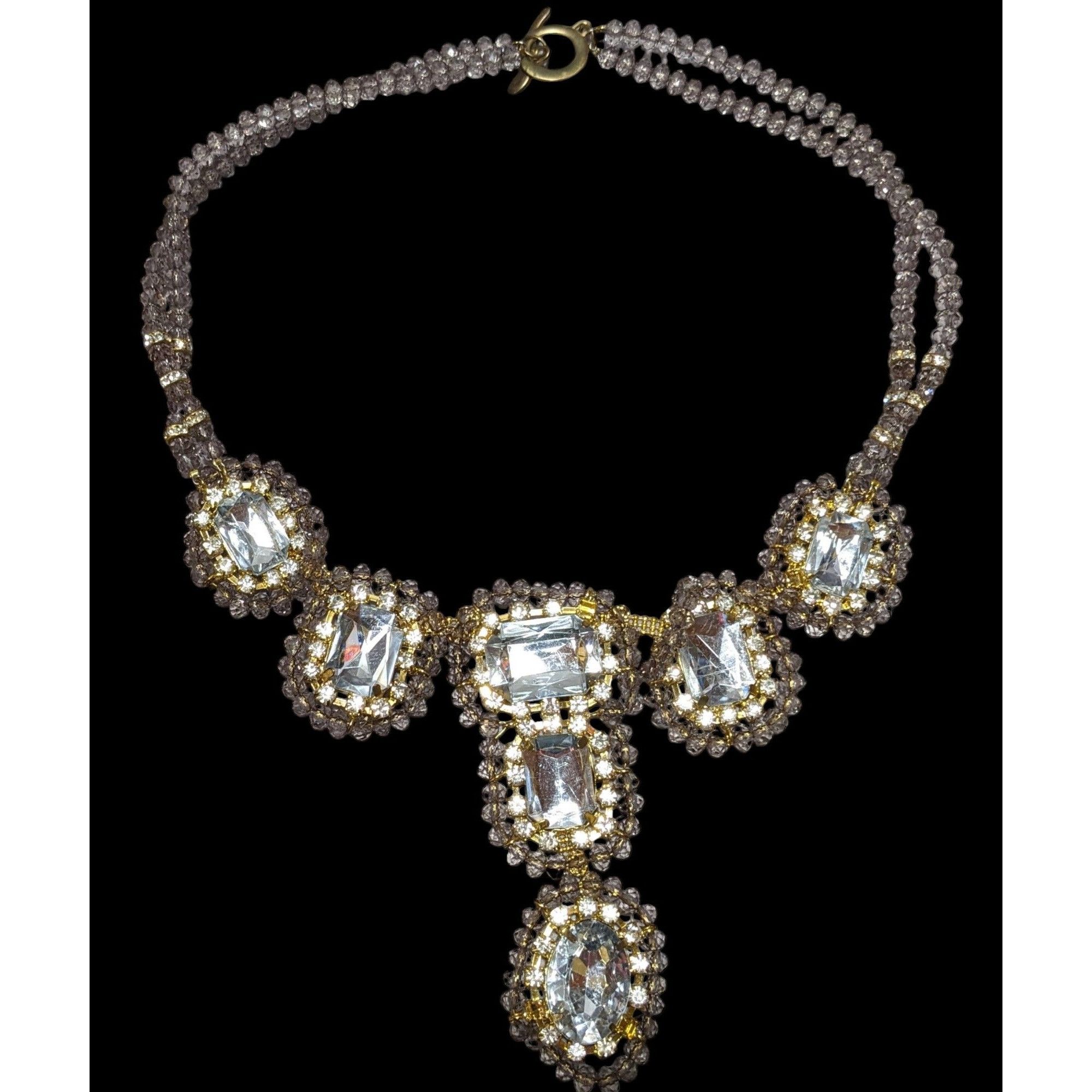 Other Vintage Glam Chunky Gemmed Statement Necklace Size ONE SIZE - 1 Thumbnail