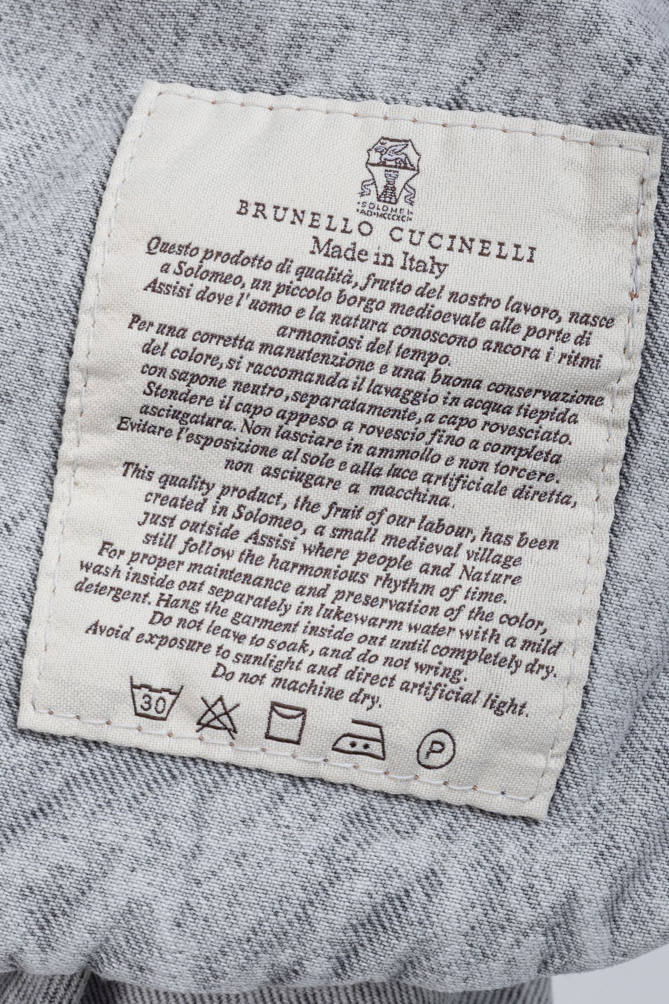 Brunello Cucinelli Brunello Cucinelli Acid-Wash Elastic-Waist Wide-Leg Jeans Size 34" / US 12 / IT 48 - 12 Thumbnail